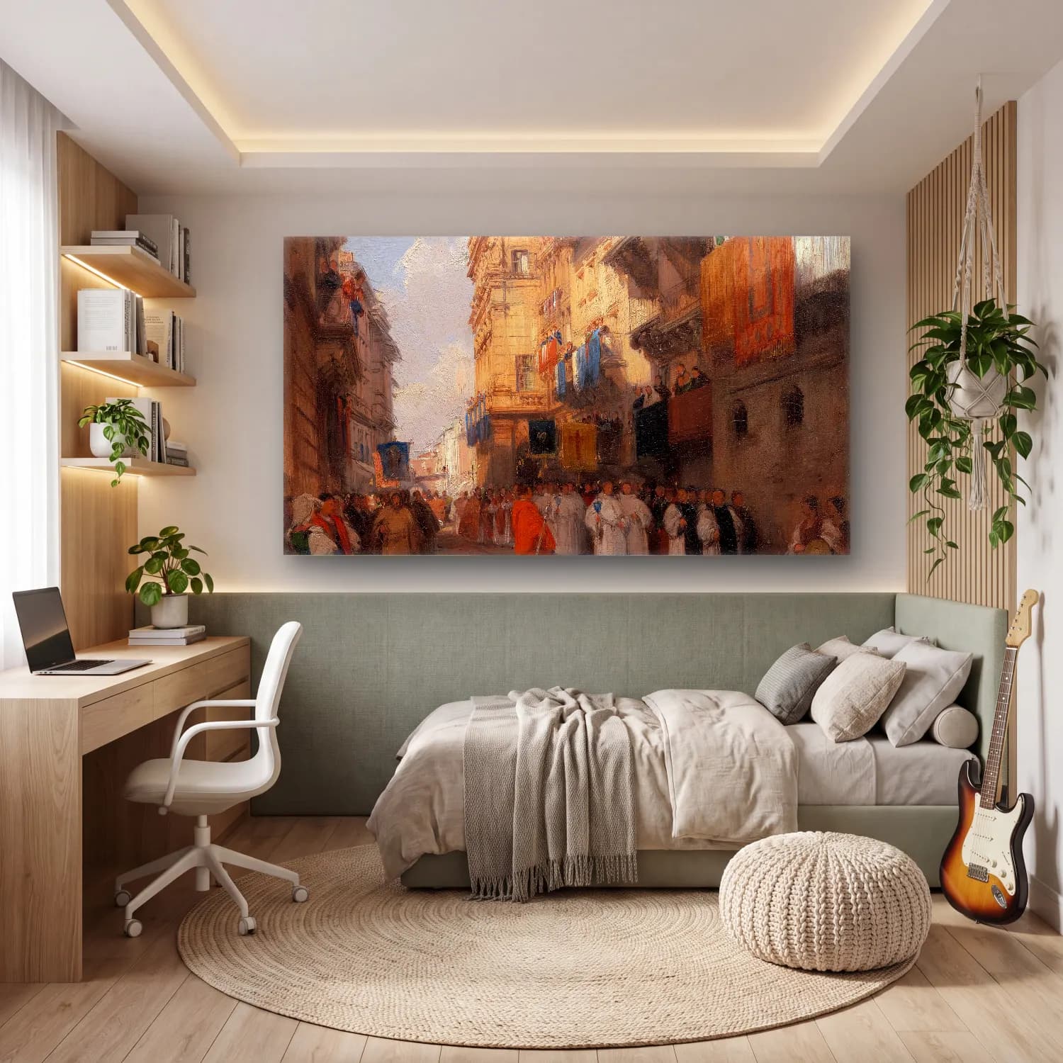 Richard Parkes Bonington – Corso Sant’Anastasia, Verona cam tablo — genç odasında