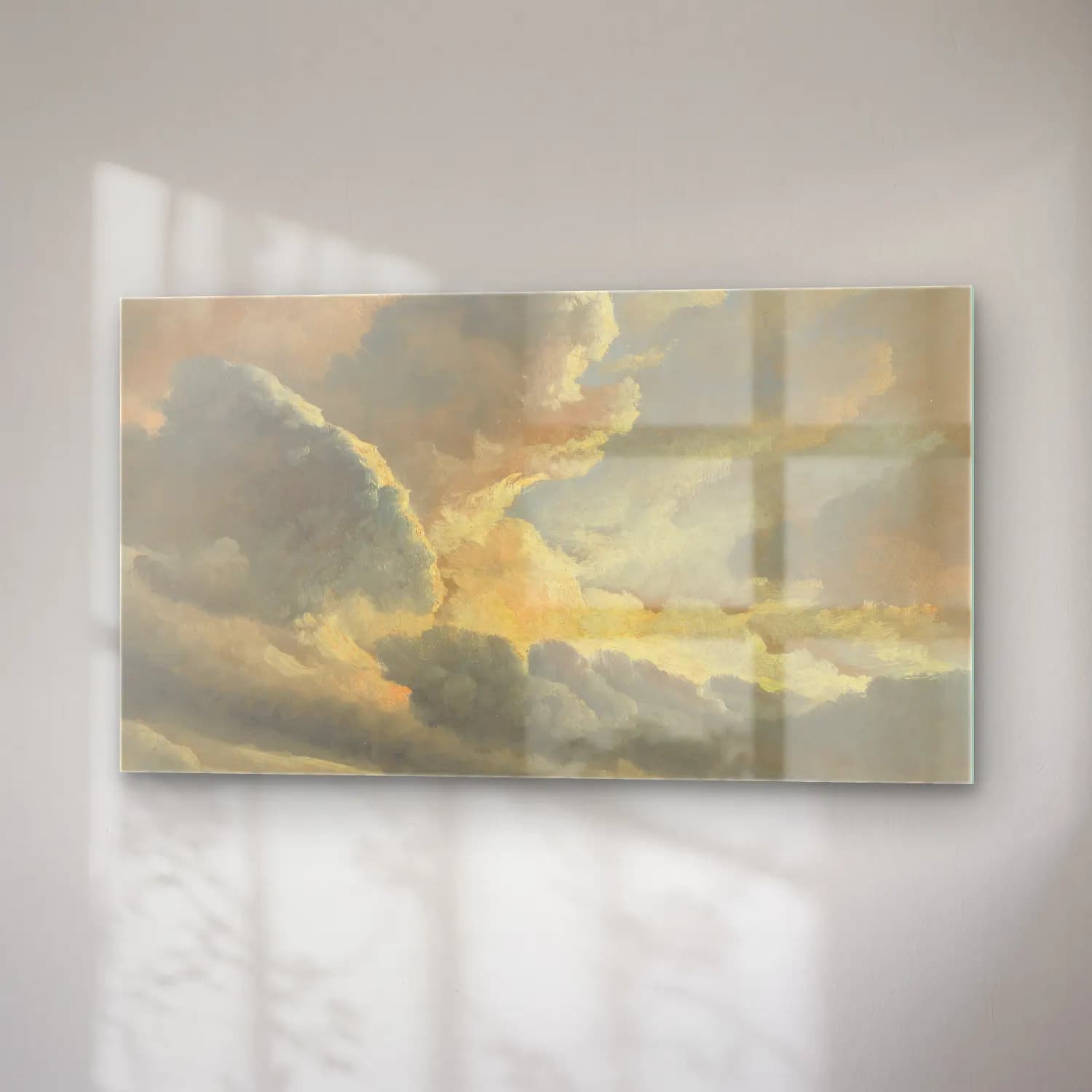 Simon Denis – Study of Clouds with a Sunset near Rome cam tablo — sağ açıdan görünüm