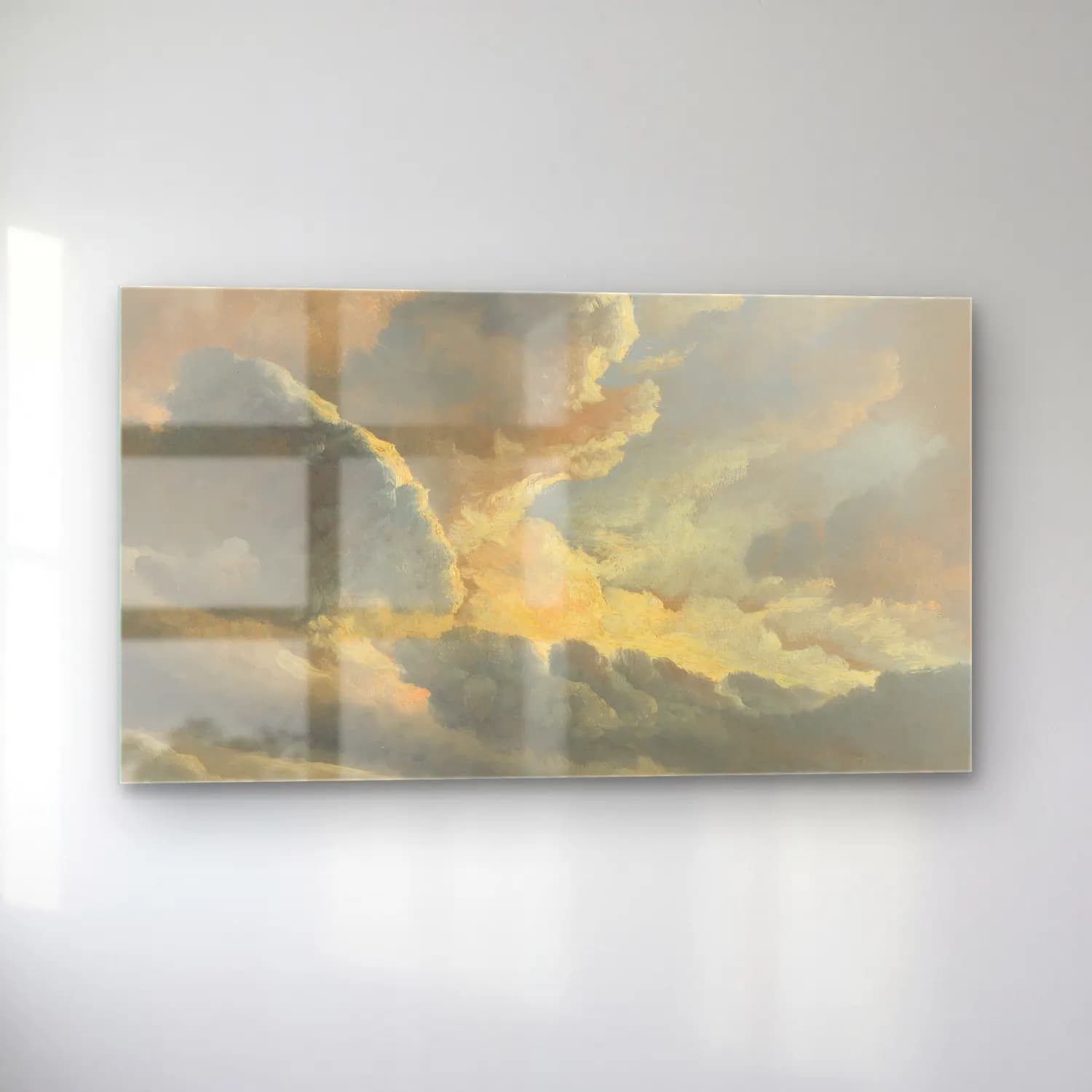 Simon Denis – Study of Clouds with a Sunset near Rome cam tablo — sol açıdan görünüm