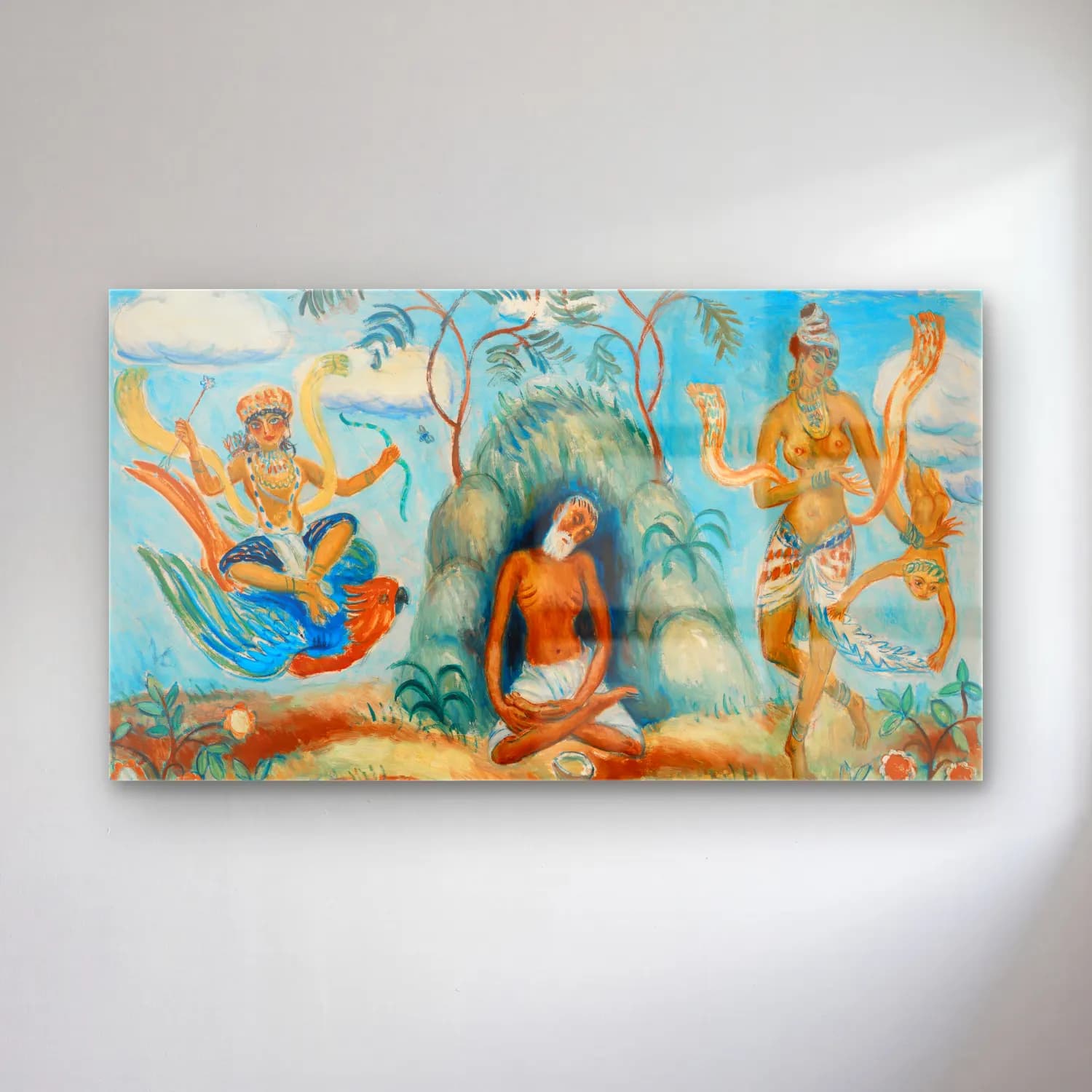 William James Glackens – Decoration cam tablo — William James Glackens – Decoration — yağlı boya mitolojik sahne