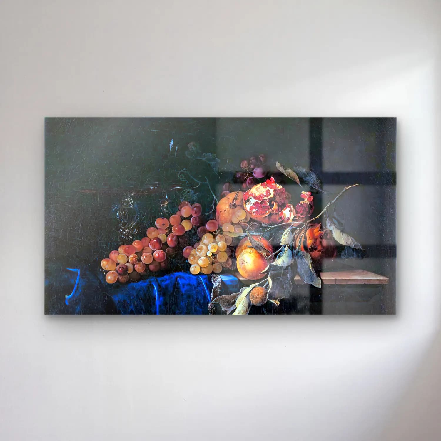 Willem van Aelst – Still-Life with Fruit and a Crystal Vase cam tablo — Willem van Aelst – Still-Life with Fruit and a Crystal Vase — yağlı boya meyveli natürmort