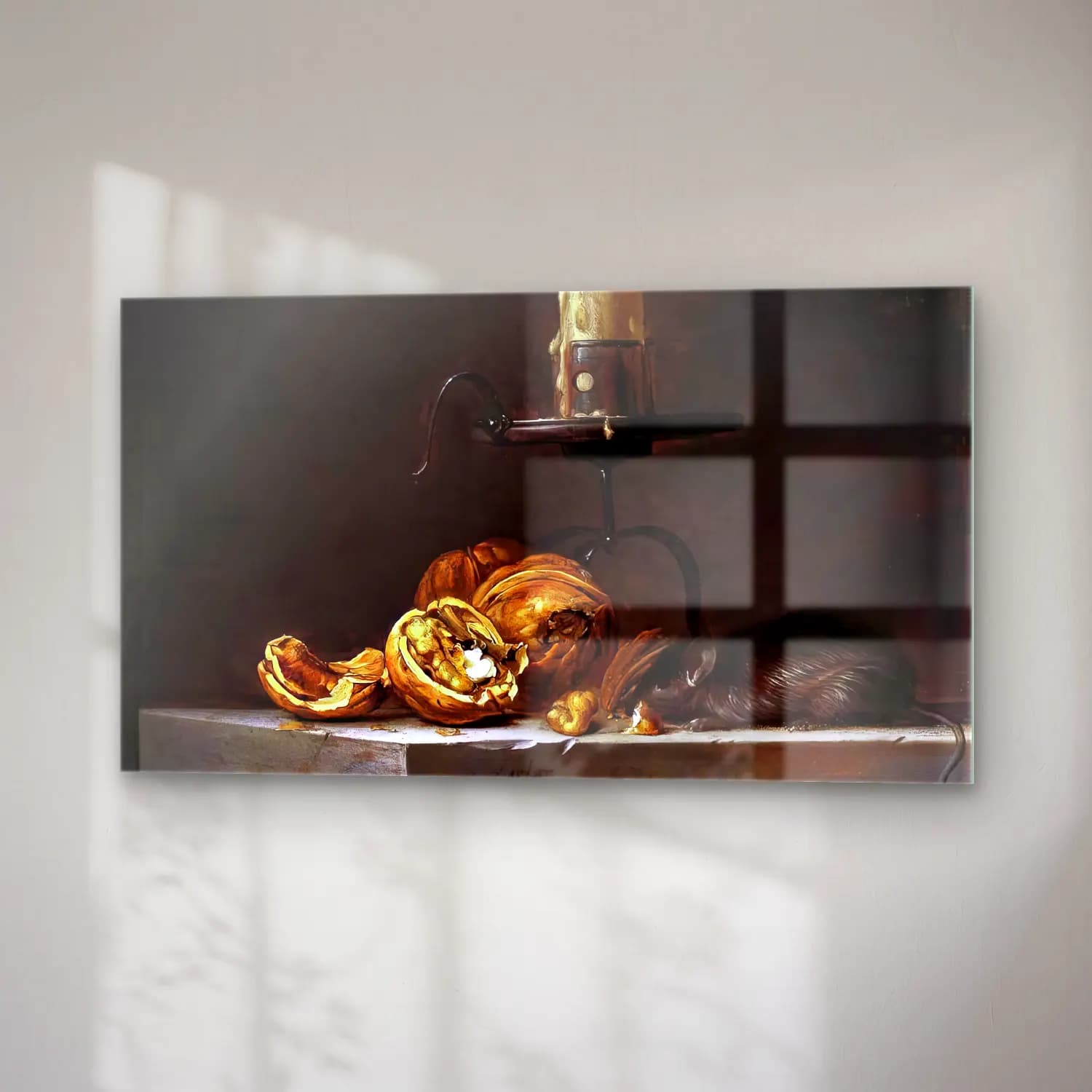 Willem van Aelst – Still-Life with Mouse and Candle cam tablo — sağ açıdan görünüm