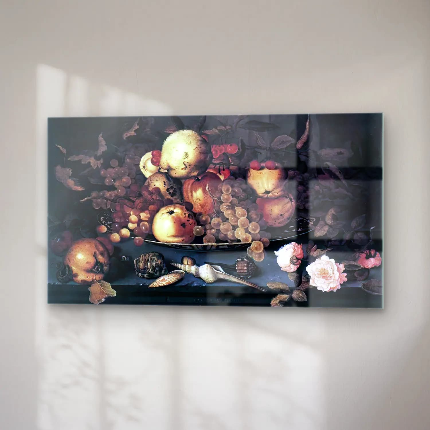 Balthasar van der Ast – Still-life with Dish of Fruit cam tablo — sağ açıdan görünüm