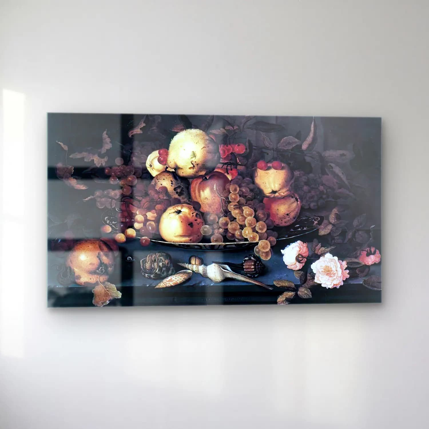 Balthasar van der Ast – Still-life with Dish of Fruit cam tablo — sol açıdan görünüm