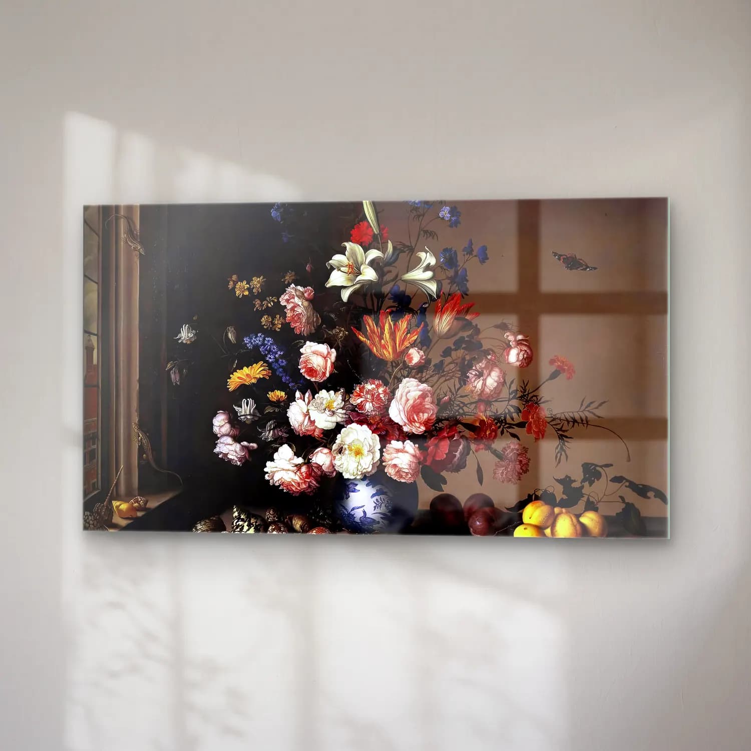Balthasar van der Ast – Vase of Flowers by a Window cam tablo — sağ açıdan görünüm