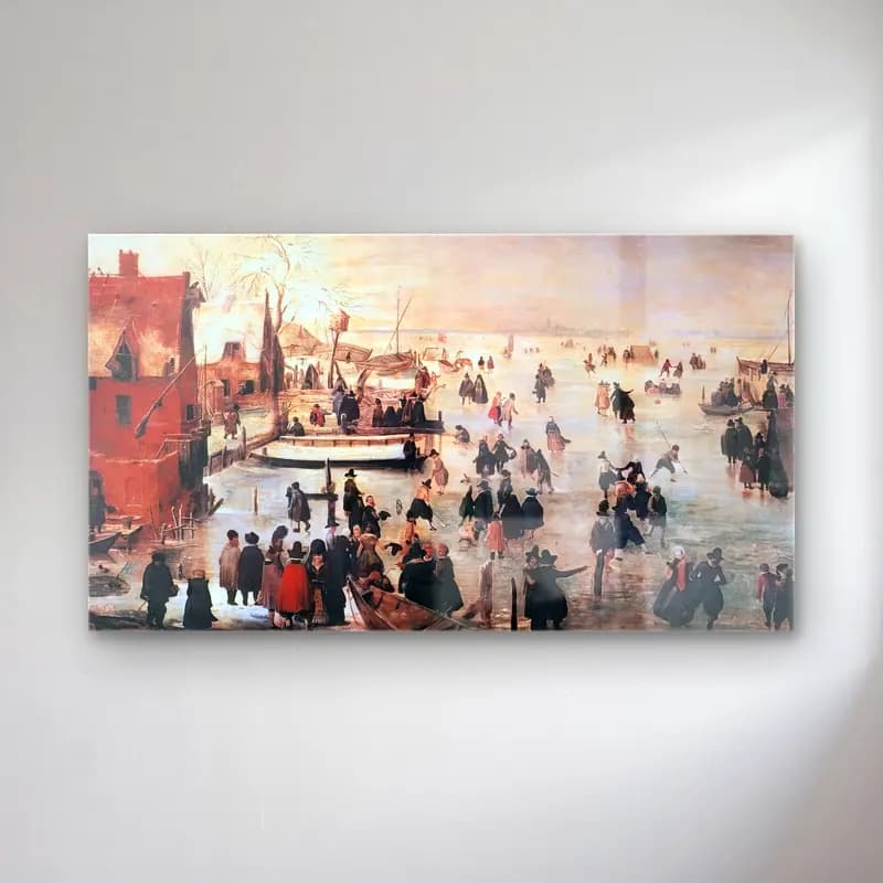 Hendrick Avercamp – Ice Landscape cam tablo — Hendrick Avercamp – Ice Landscape — empresyonist karlı kış manzarası