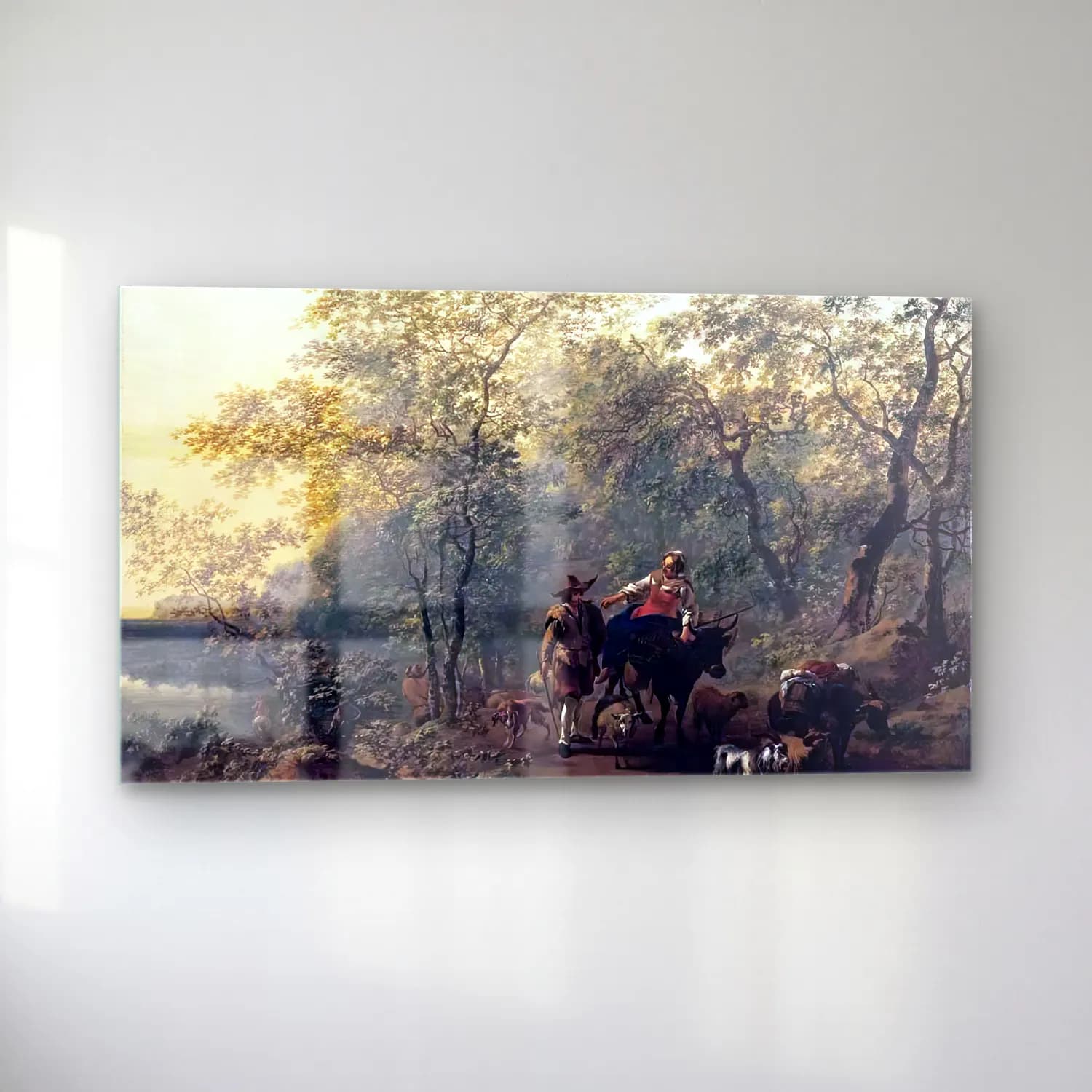 Nicolaes Berchem – An Italianate Landscape cam tablo — sol açıdan görünüm