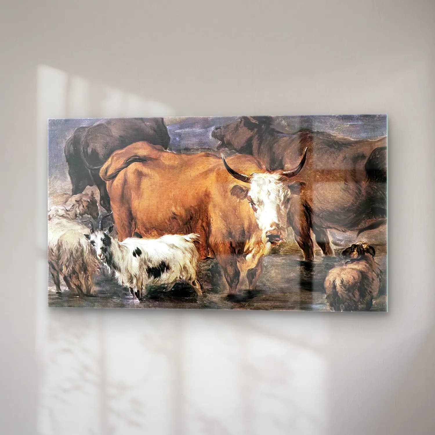 Nicolaes Berchem – Animal Study cam tablo — sağ açıdan görünüm