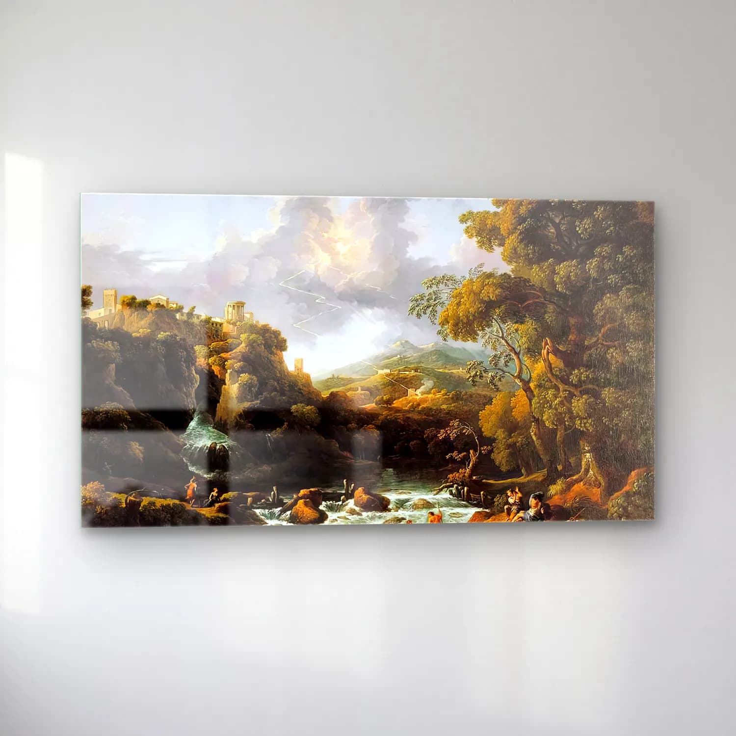 Jan Frans van Bloemen – A Scene in the Roman Campagna cam tablo — sol açıdan görünüm