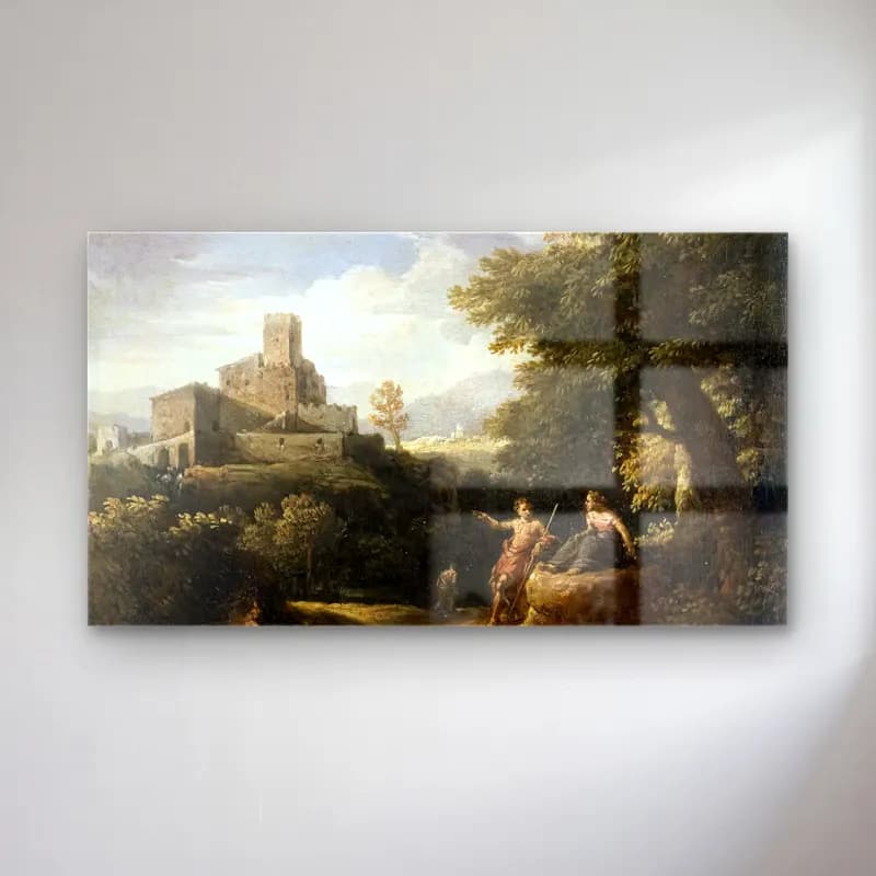 Jan Frans van Bloemen – Arcadian Landscape cam tablo — Jan Frans van Bloemen – Arcadian Landscape — yağlı boya mitolojik sahne