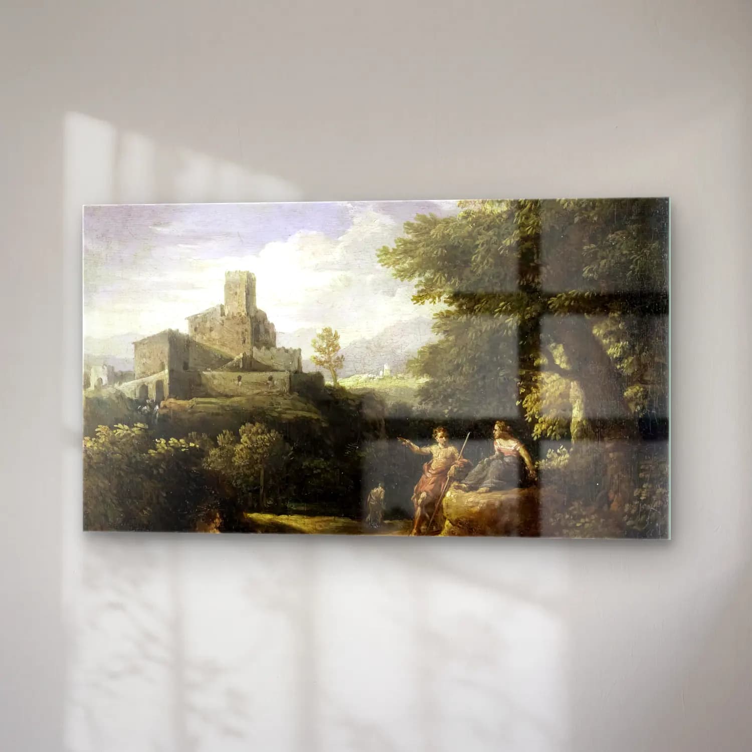 Jan Frans van Bloemen – Arcadian Landscape cam tablo — sağ açıdan görünüm