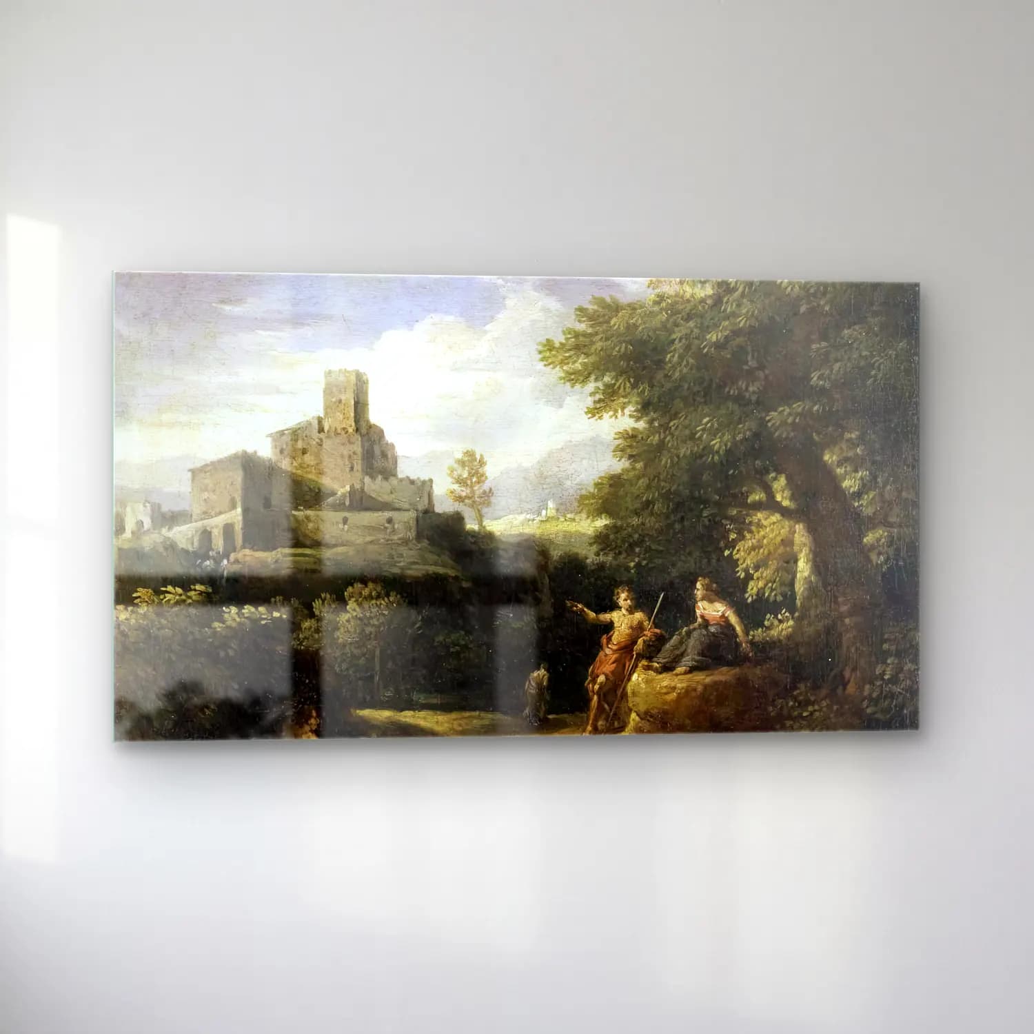 Jan Frans van Bloemen – Arcadian Landscape cam tablo — sol açıdan görünüm