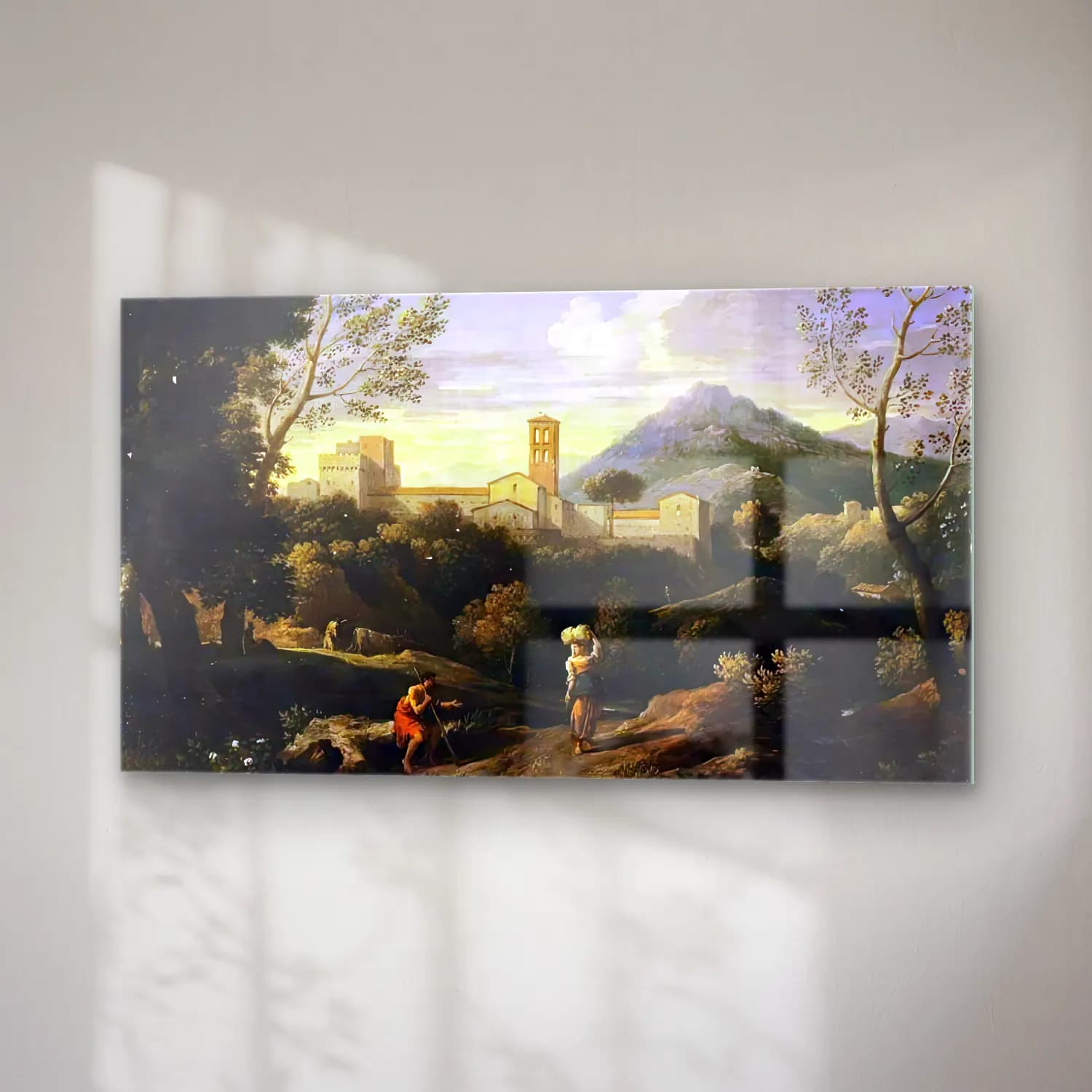 Jan Frans van Bloemen – Classical Landscape with Figures cam tablo — sağ açıdan görünüm