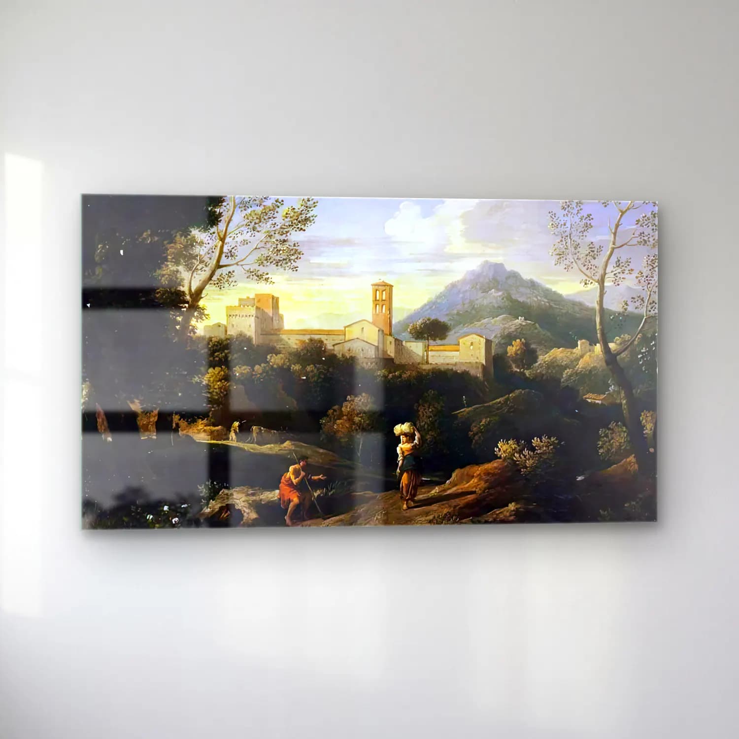 Jan Frans van Bloemen – Classical Landscape with Figures cam tablo — sol açıdan görünüm