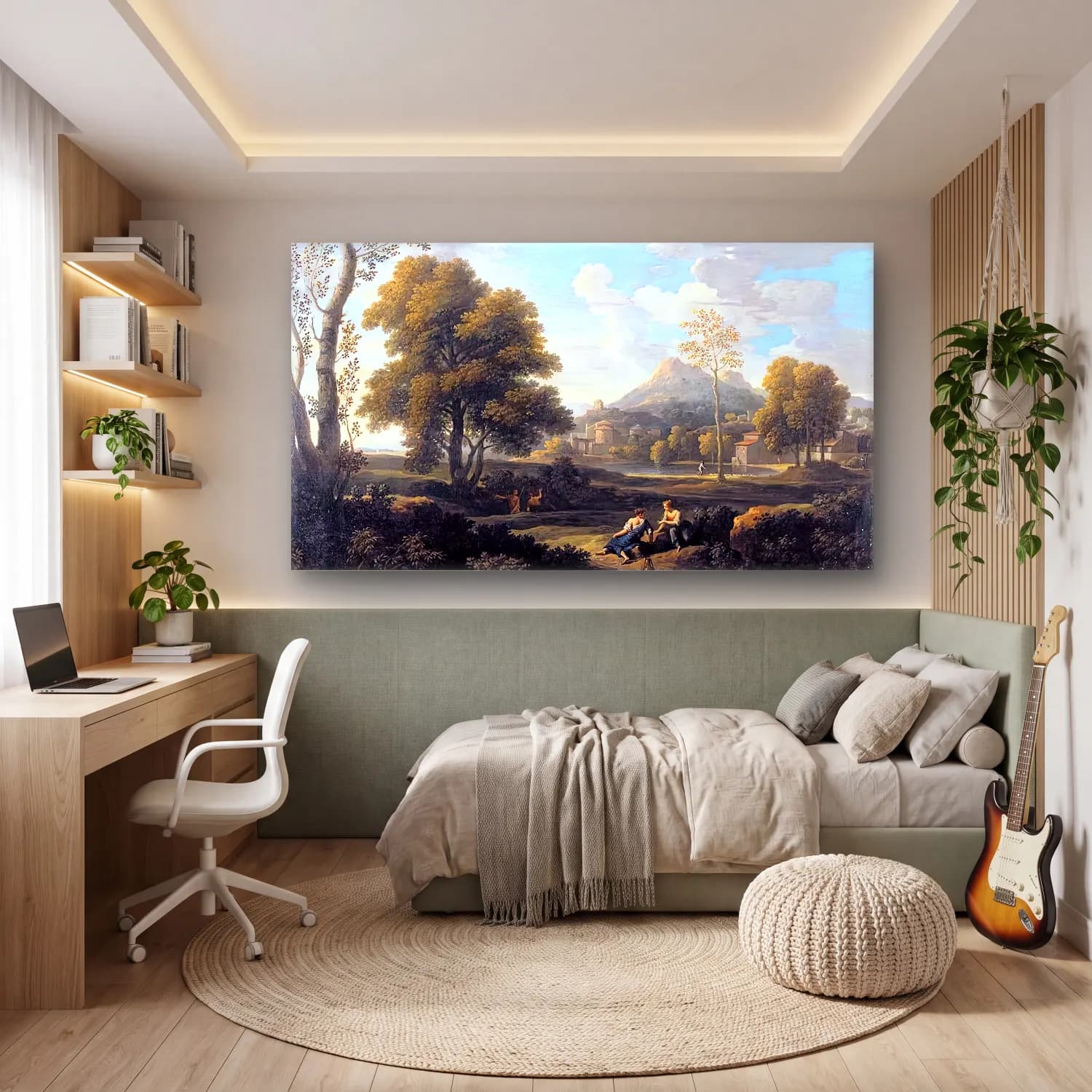 Jan Frans van Bloemen – Classical Landscape cam tablo — genç odasında