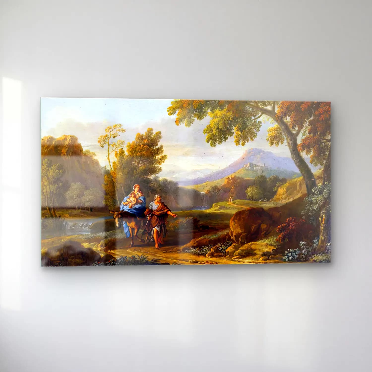 Jan Frans van Bloemen – Flight into Egypt cam tablo — sol açıdan görünüm
