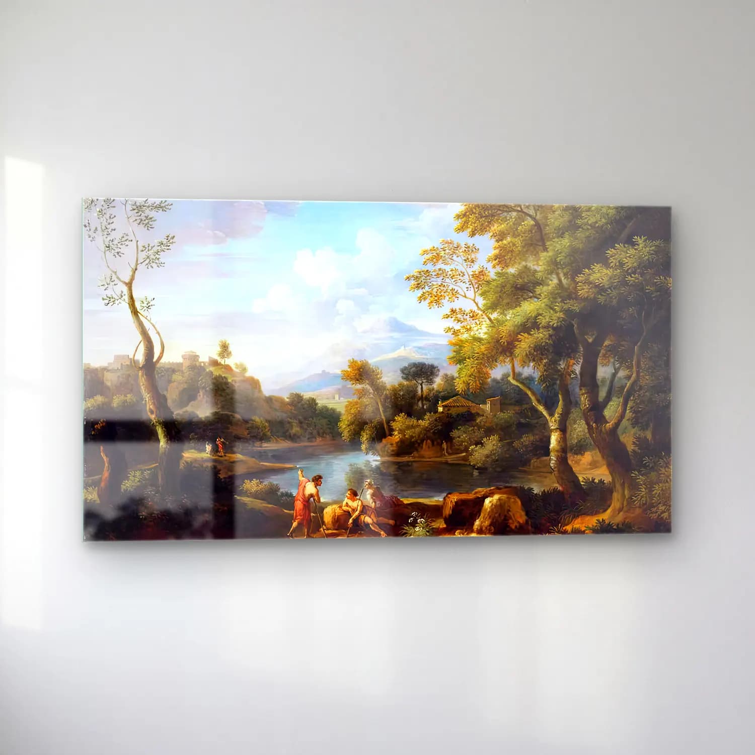 Jan Frans van Bloemen – Landscape with Figures cam tablo — sol açıdan görünüm