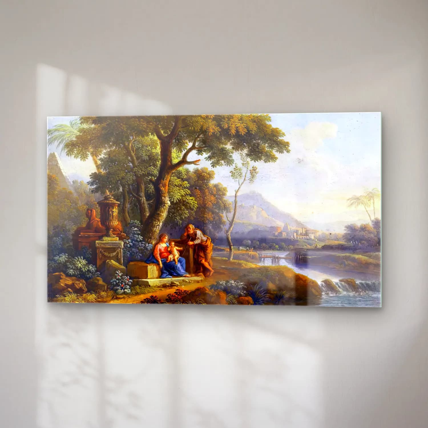 Jan Frans van Bloemen – Rest on the Flight to Egypt cam tablo — sağ açıdan görünüm