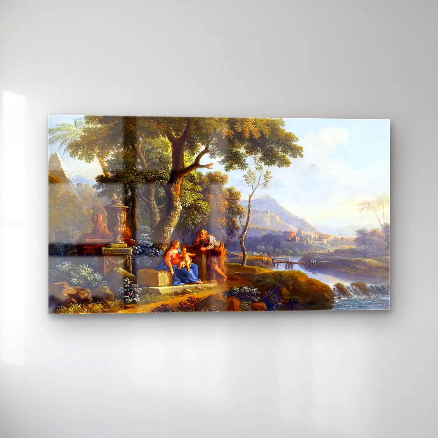 Jan Frans van Bloemen – Rest on the Flight to Egypt cam tablo — sol açıdan görünüm