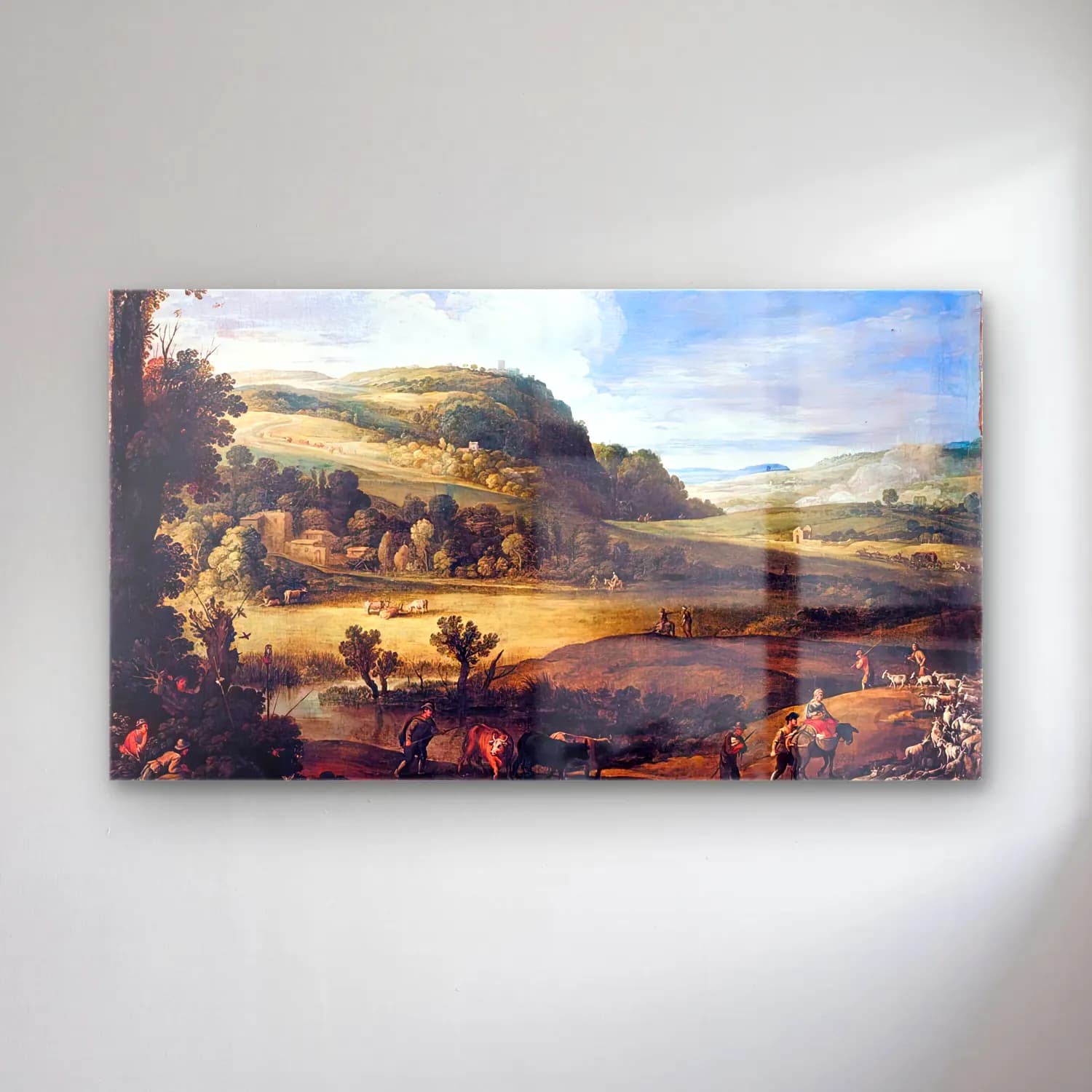 Paul Bril – An Extensive Landscape cam tablo — Paul Bril – An Extensive Landscape — yağlı boya kırda nehir