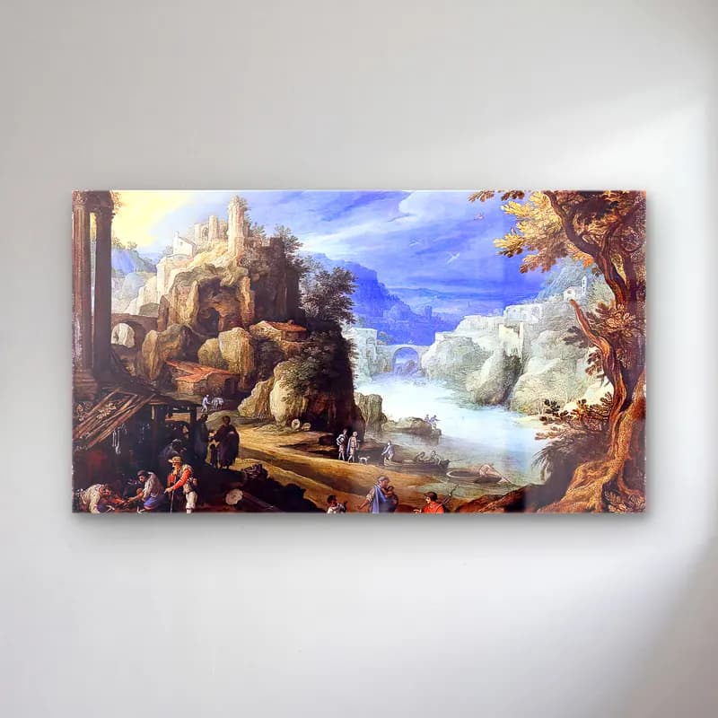 Paul Bril – Fantastic Landscape cam tablo — Paul Bril – Fantastic Landscape — yağlı boya dini sahne