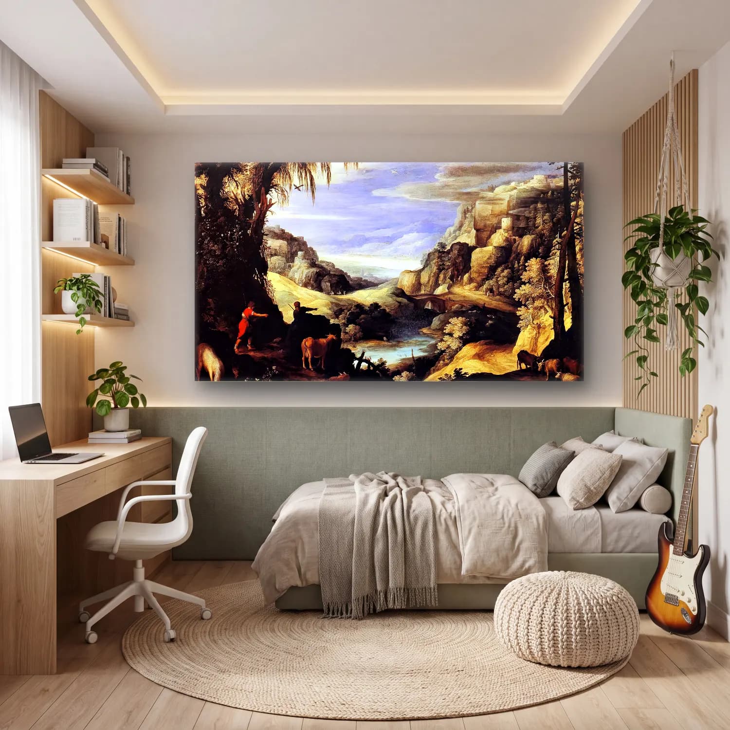 Paul Bril – Landscape with Mercury and Argus cam tablo — genç odasında
