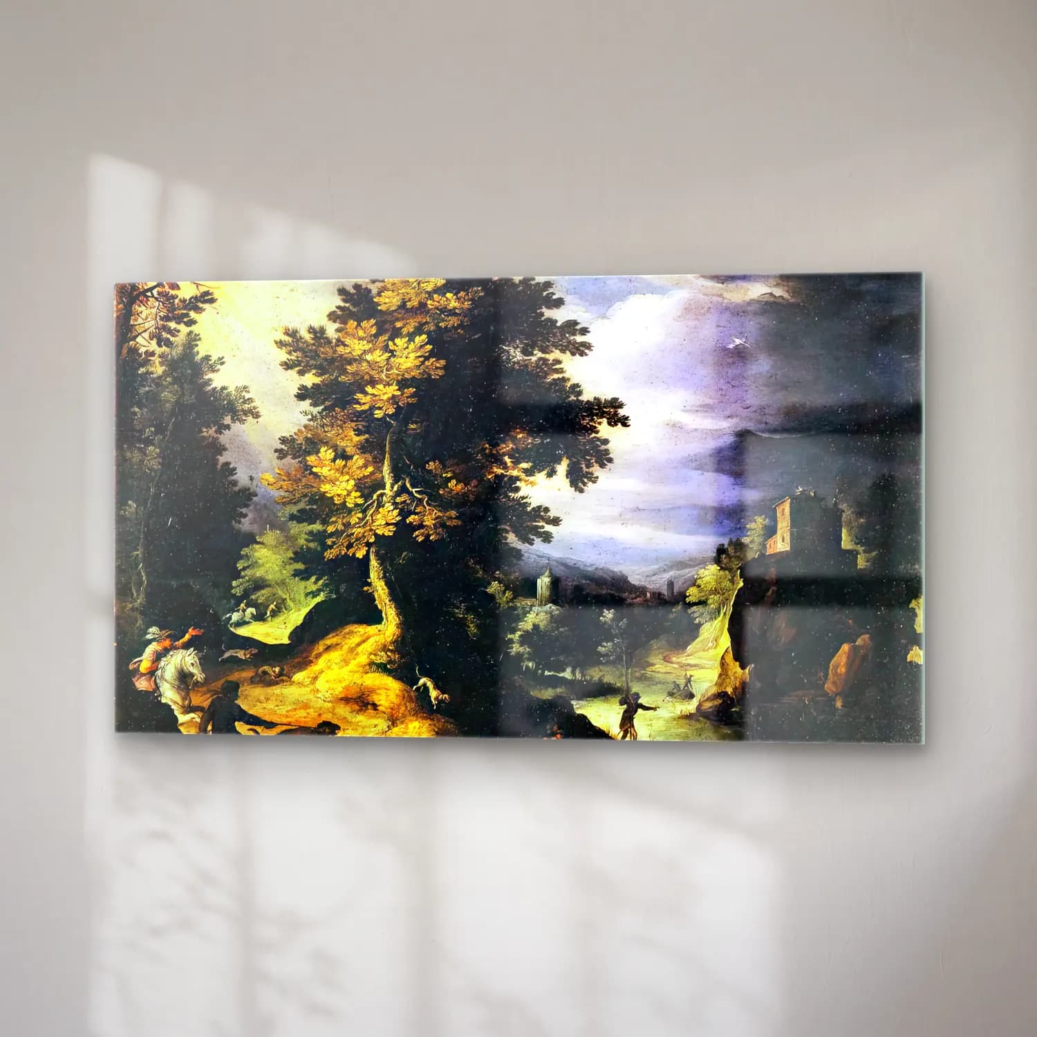 Paul Bril – Landscape with Stag Hunt cam tablo — sağ açıdan görünüm