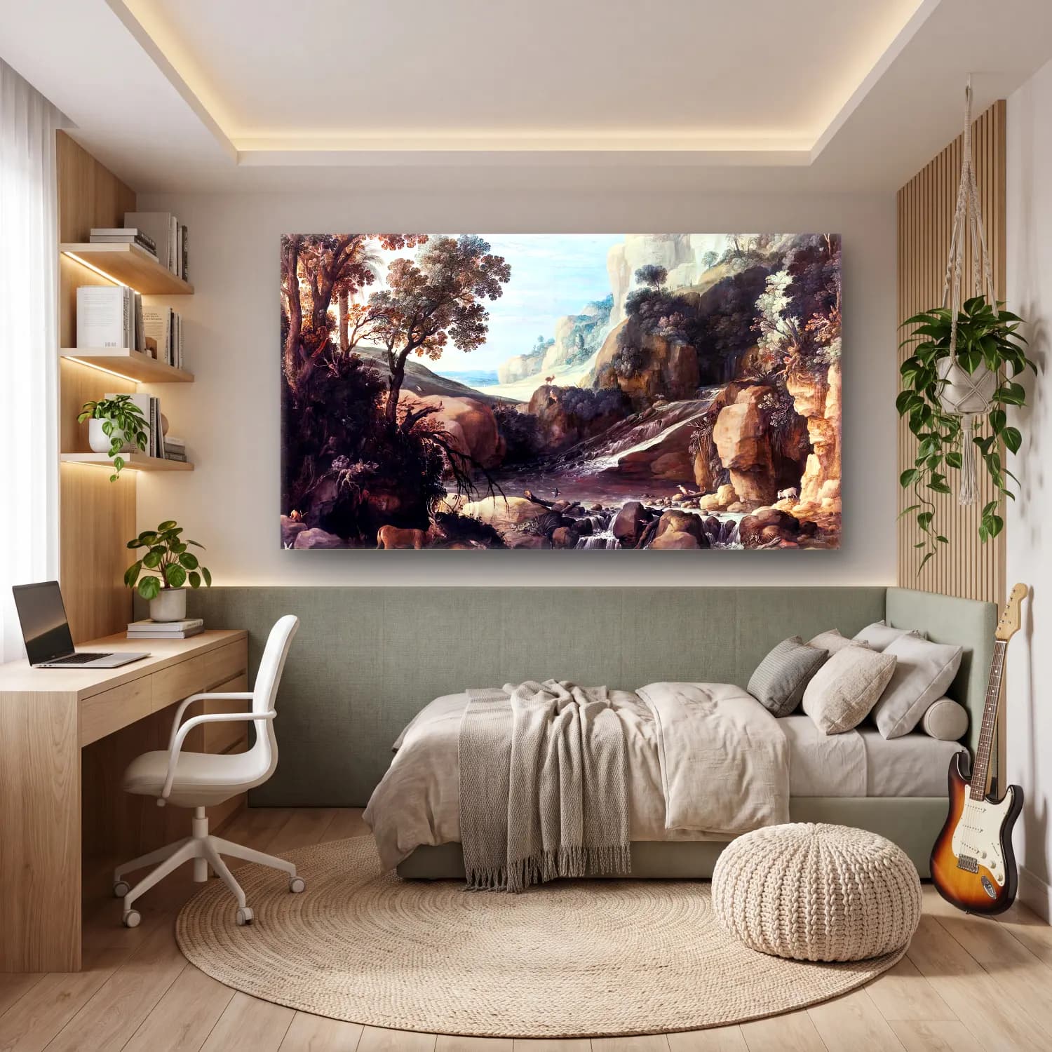 Paul Bril – Mountainous Landscape cam tablo — genç odasında