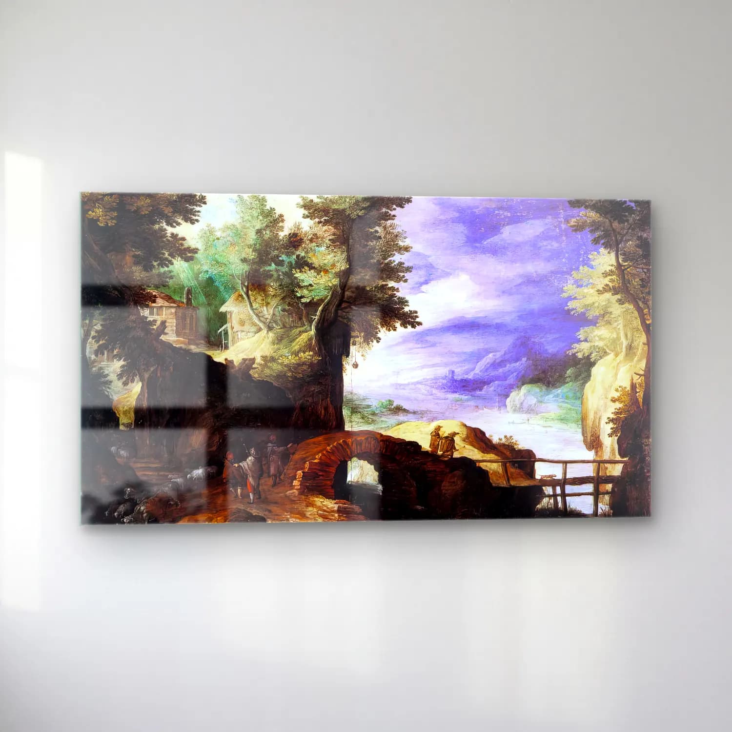 Paul Bril – Rocky Landscape with Shepherds cam tablo — sol açıdan görünüm