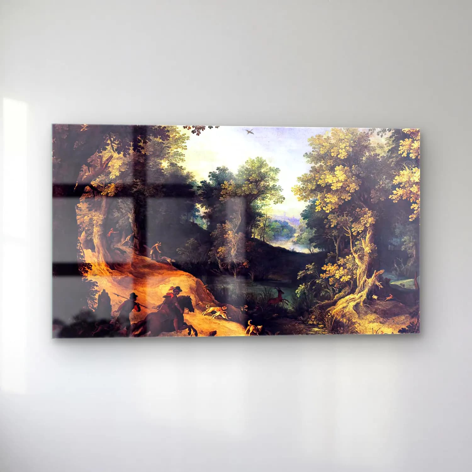 Paul Bril – The Stag Hunt cam tablo — sol açıdan görünüm