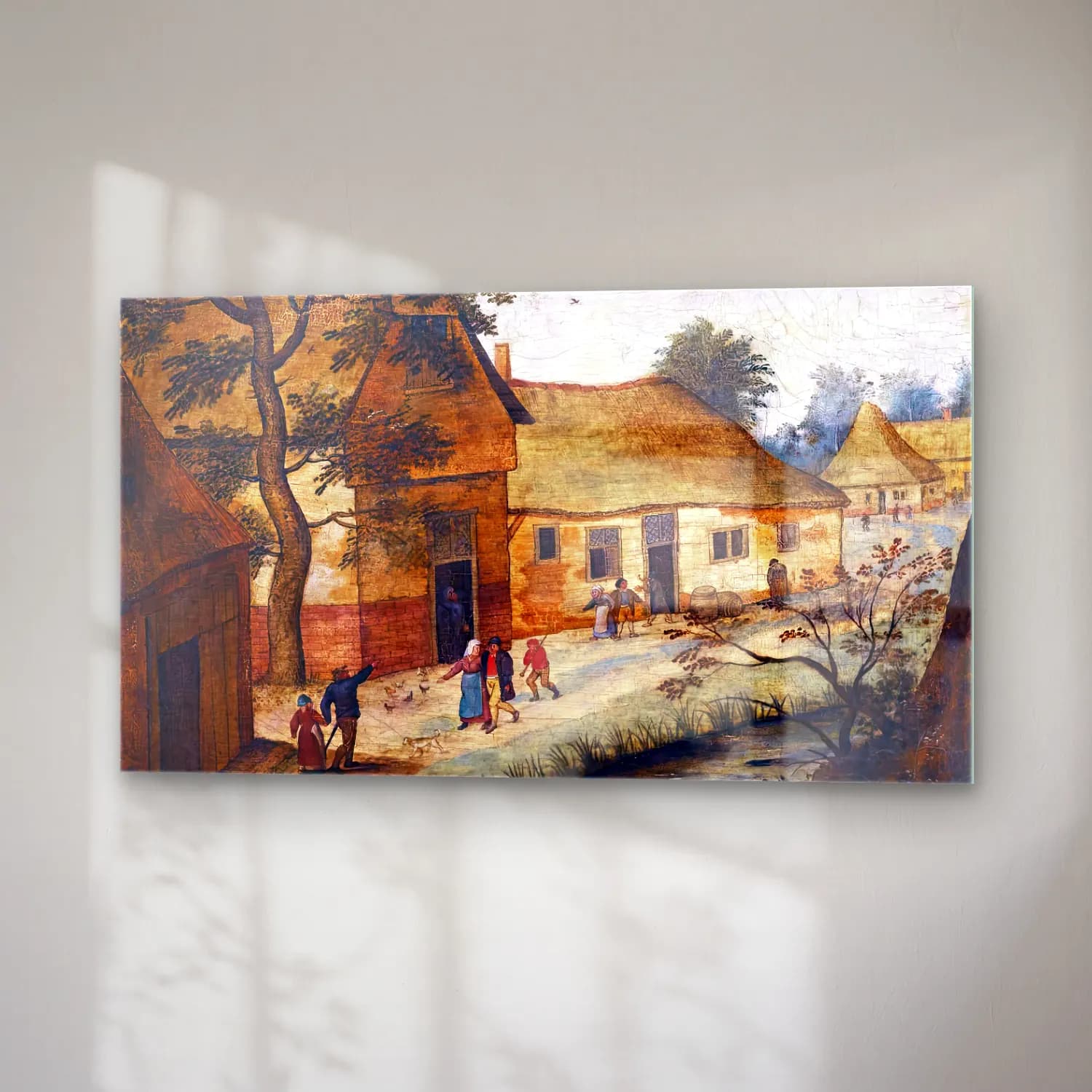Pieter Brueghel the Younger – A Village Street cam tablo — sağ açıdan görünüm