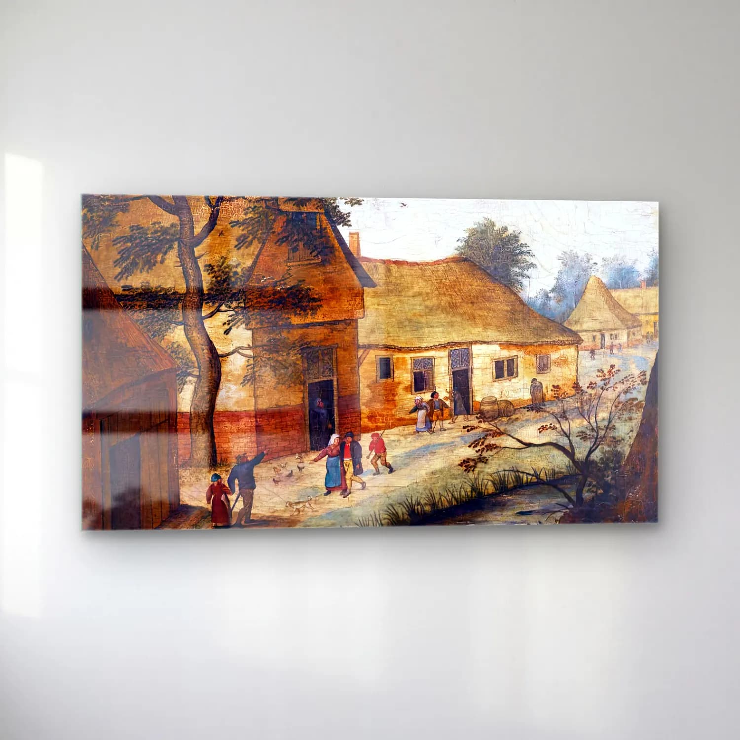 Pieter Brueghel the Younger – A Village Street cam tablo — sol açıdan görünüm