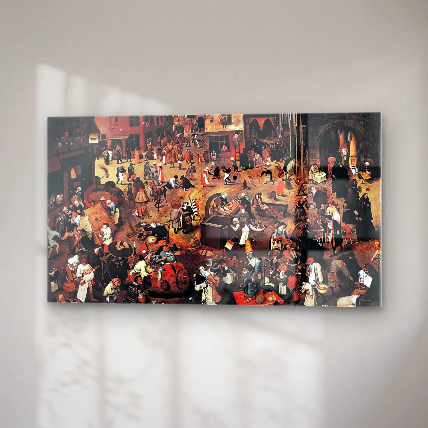 Pieter Brueghel the Younger – Battle of Carnival and Lent cam tablo — sağ açıdan görünüm