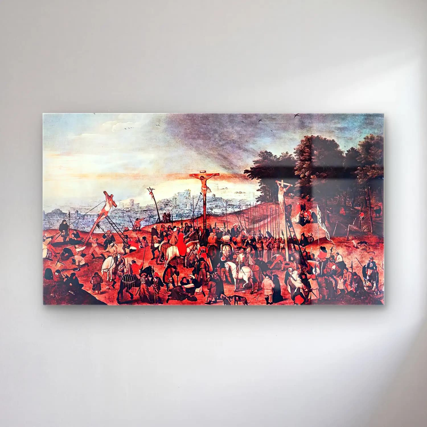 Pieter Brueghel the Younger – Crucifixion cam tablo — Pieter Brueghel the Younger – Crucifixion — vintage dini sahne
