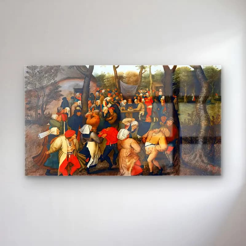 Pieter Brueghel the Younger – Peasant Wedding Dance cam tablo — Pieter Brueghel the Younger – Peasant Wedding Dance — yağlı boya dansçılar