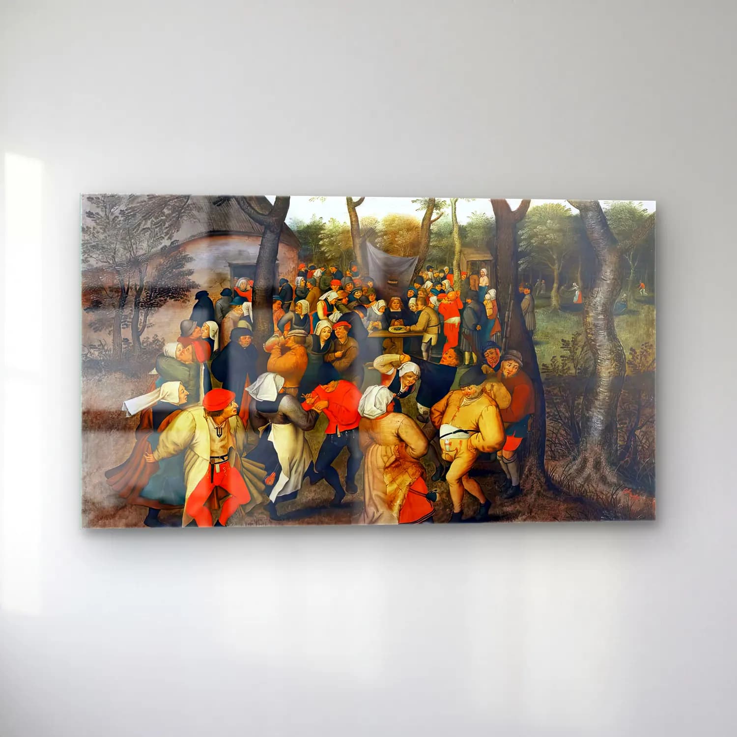 Pieter Brueghel the Younger – Peasant Wedding Dance cam tablo — sol açıdan görünüm