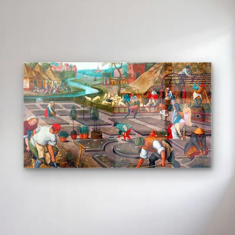 Pieter Brueghel the Younger – Spring cam tablo — Pieter Brueghel the Younger – Spring — vintage çiçek pazarı