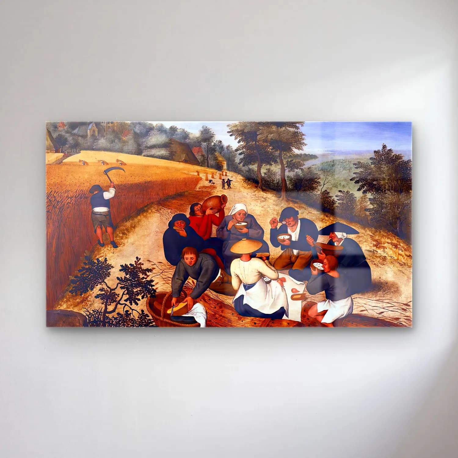 Pieter Brueghel the Younger – Summer Figures Eating during the Summer Harvest cam tablo — Pieter Brueghel the Younger – Summer Figures Eating during the Summer Harvest — yağlı boya dini sahne
