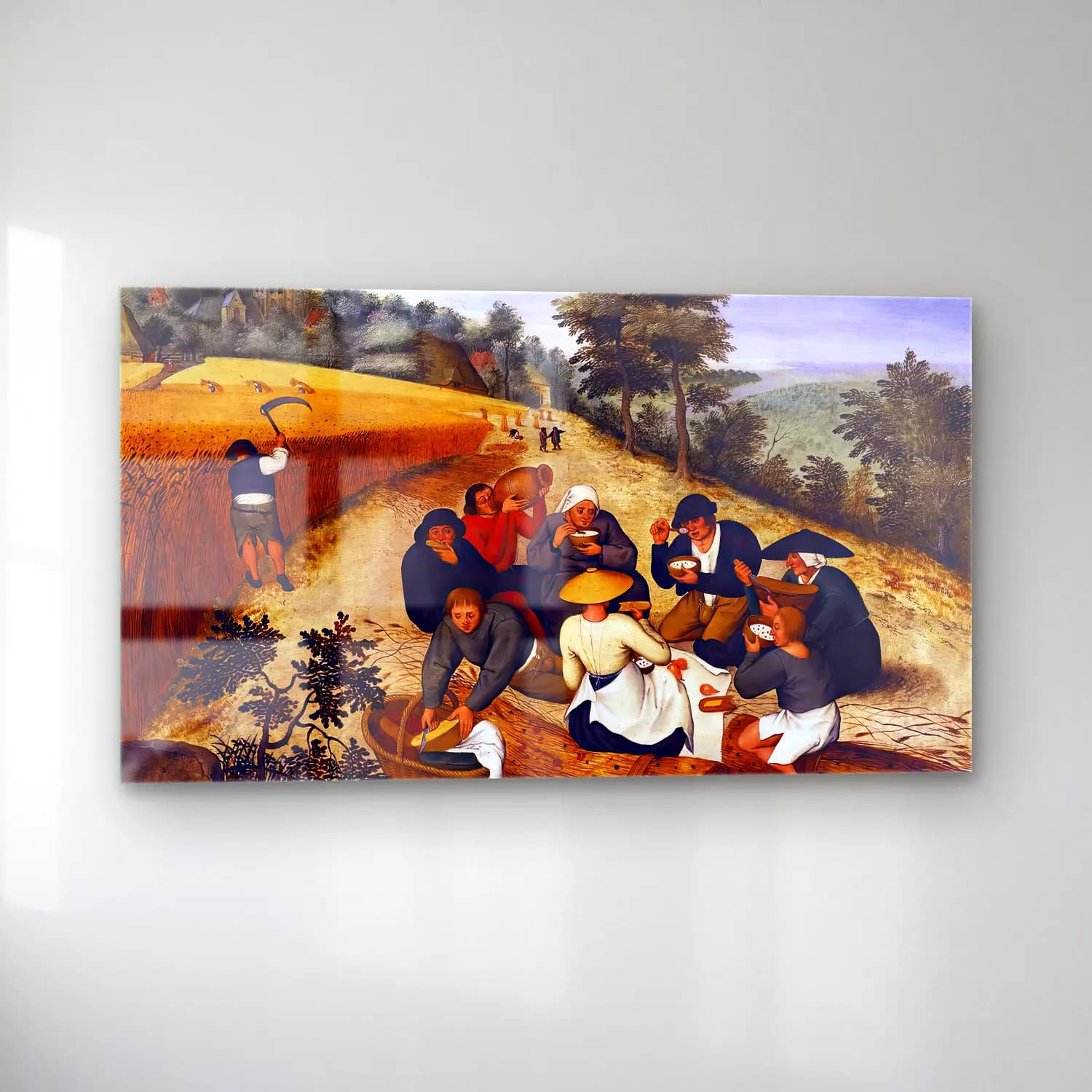 Pieter Brueghel the Younger – Summer Figures Eating during the Summer Harvest cam tablo — sol açıdan görünüm