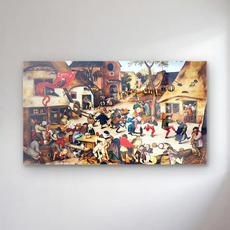 Pieter Brueghel the Younger – The Kermesse of St George cam tablo — Pieter Brueghel the Younger – The Kermesse of St George — vintage savaş sahnesi