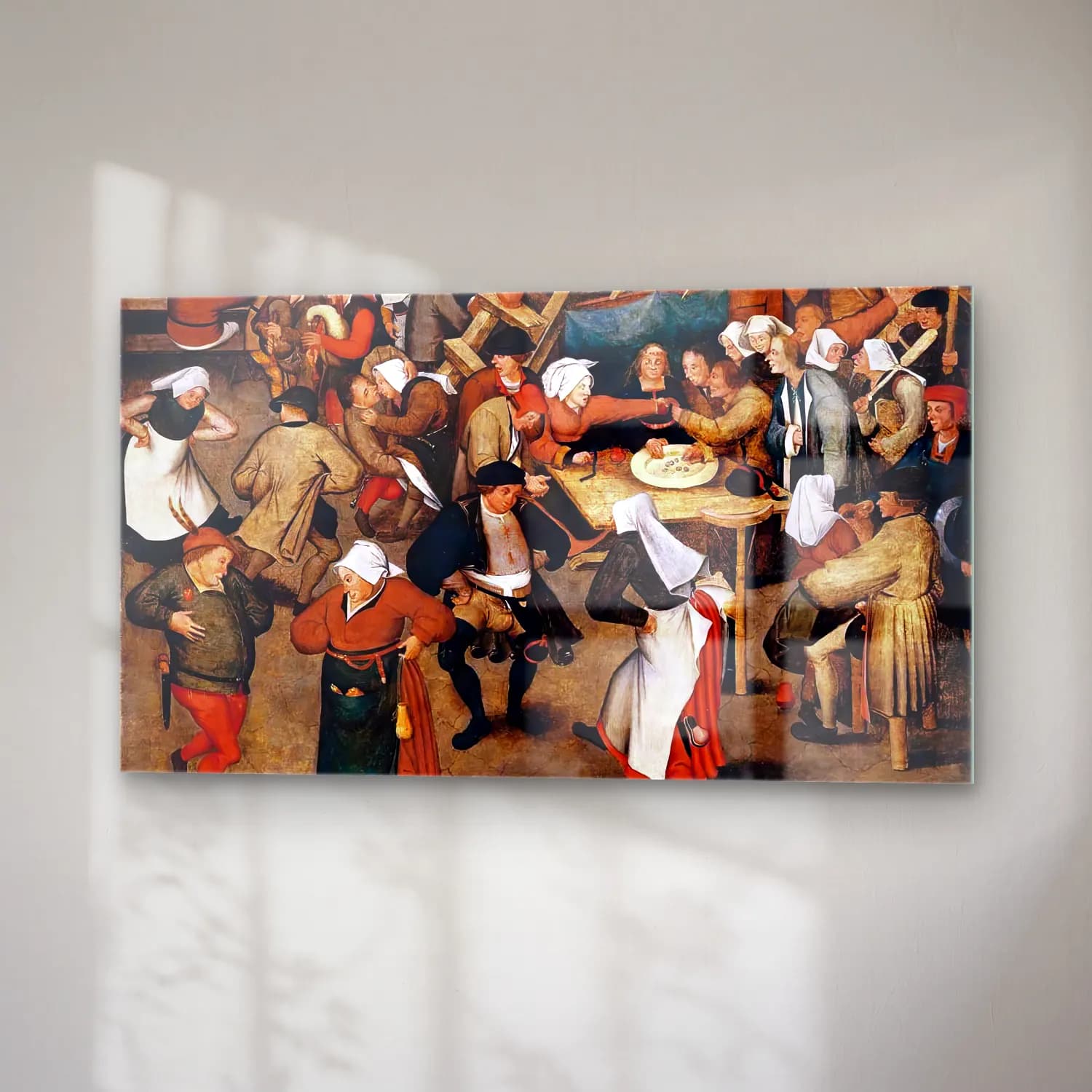 Pieter Brueghel the Younger – The Wedding Dance in a Barn cam tablo — sağ açıdan görünüm
