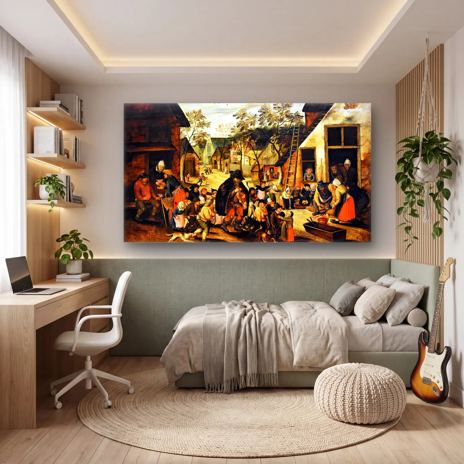 Pieter Brueghel the Younger – The Winchman cam tablo — genç odasında