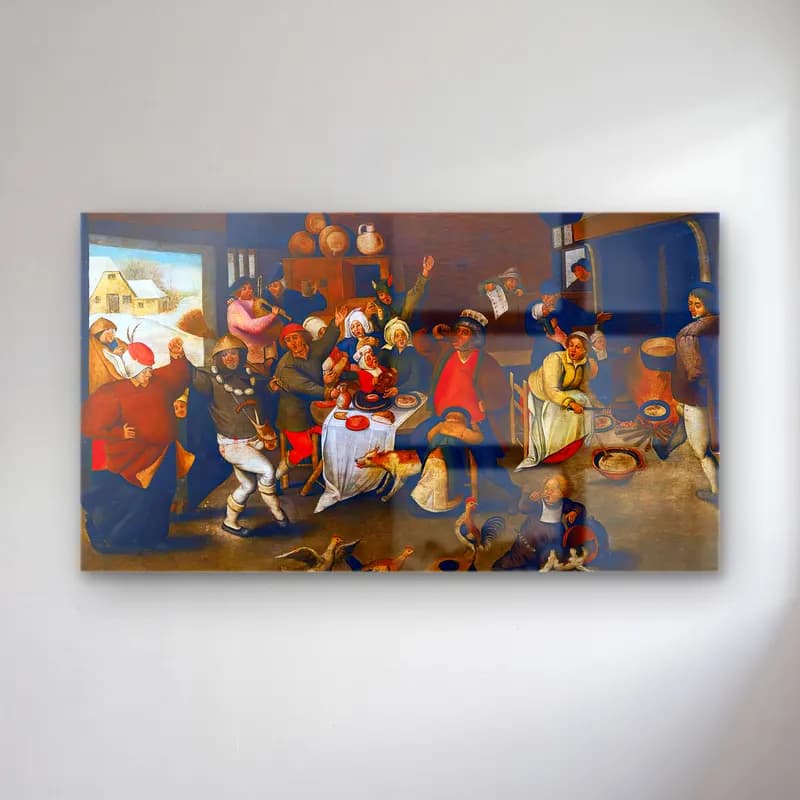 Pieter Brueghel the Younger – Twelfth Night cam tablo — Pieter Brueghel the Younger – Twelfth Night — yağlı boya dini sahne