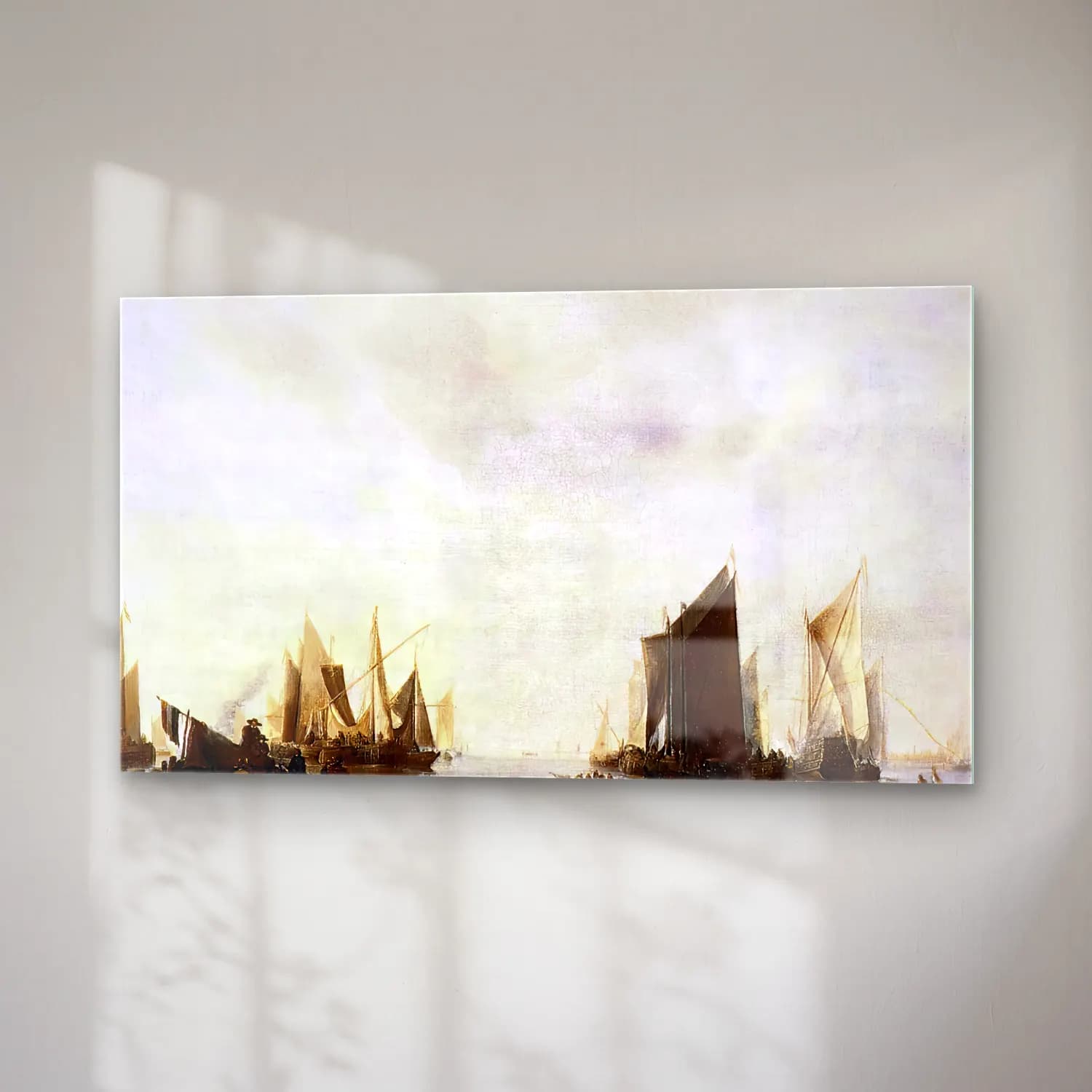 Jan van de Cappelle – Seascape with Sailing Boats cam tablo — sağ açıdan görünüm