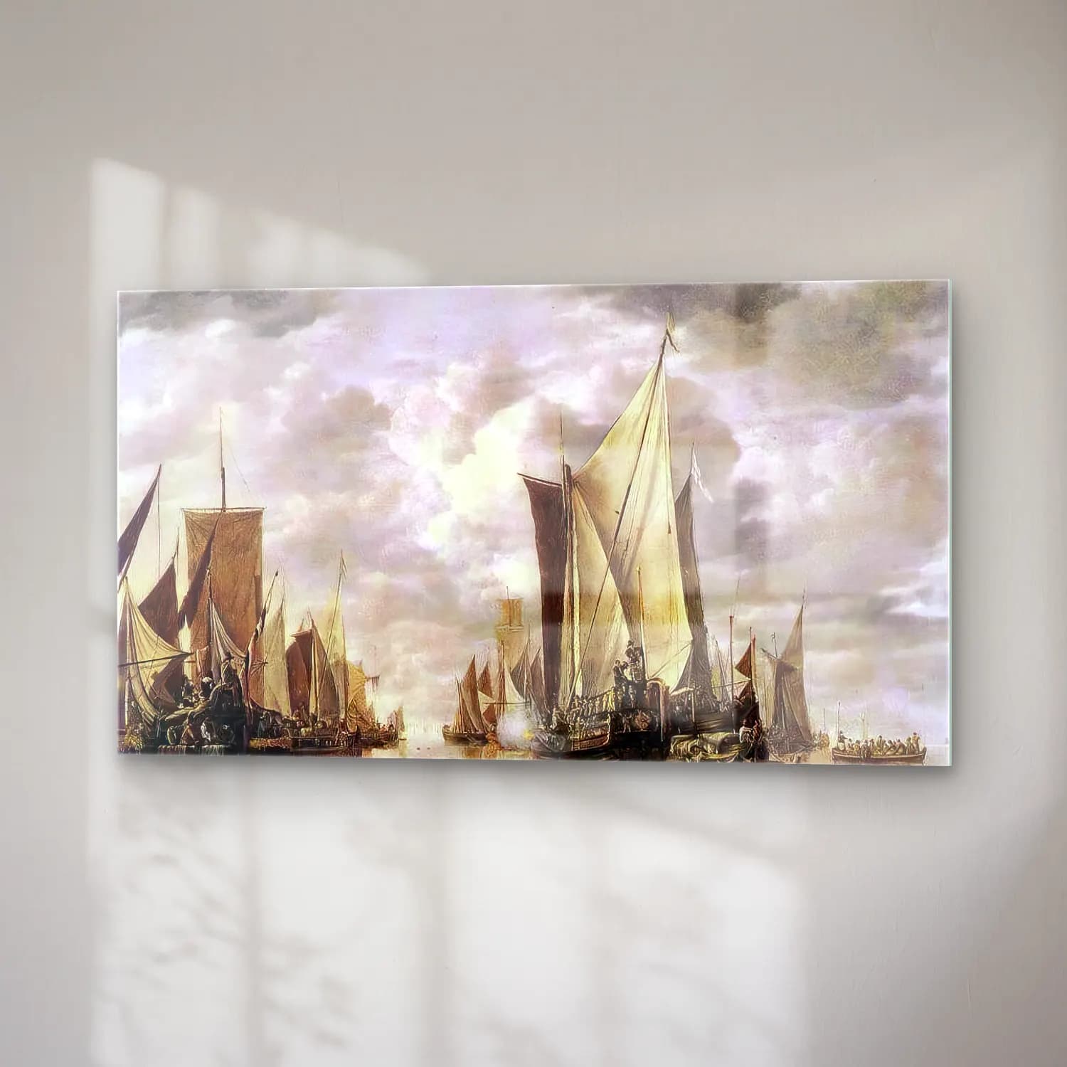 Jan van de Cappelle – Shipping in a Calm cam tablo — sağ açıdan görünüm