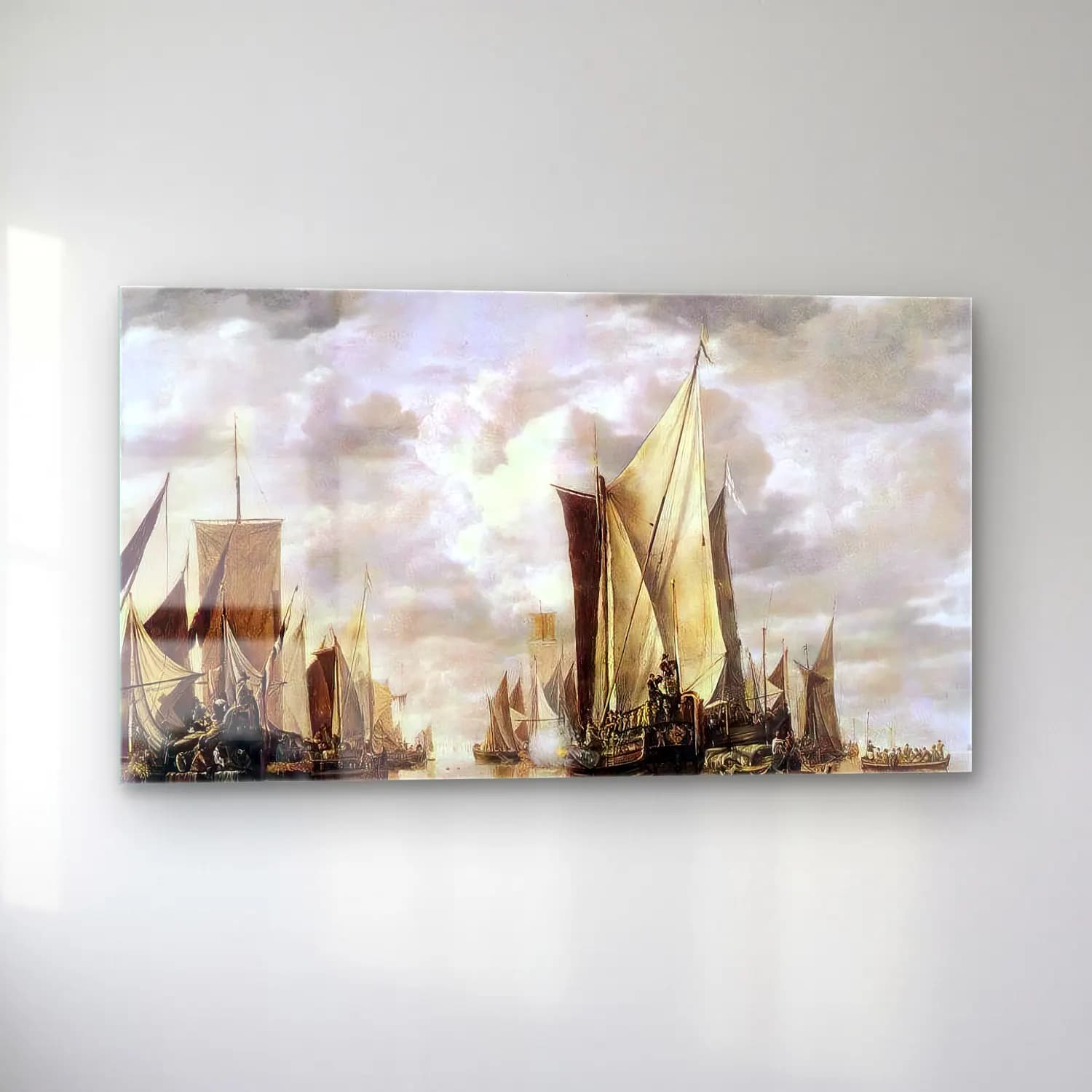 Jan van de Cappelle – Shipping in a Calm cam tablo — sol açıdan görünüm