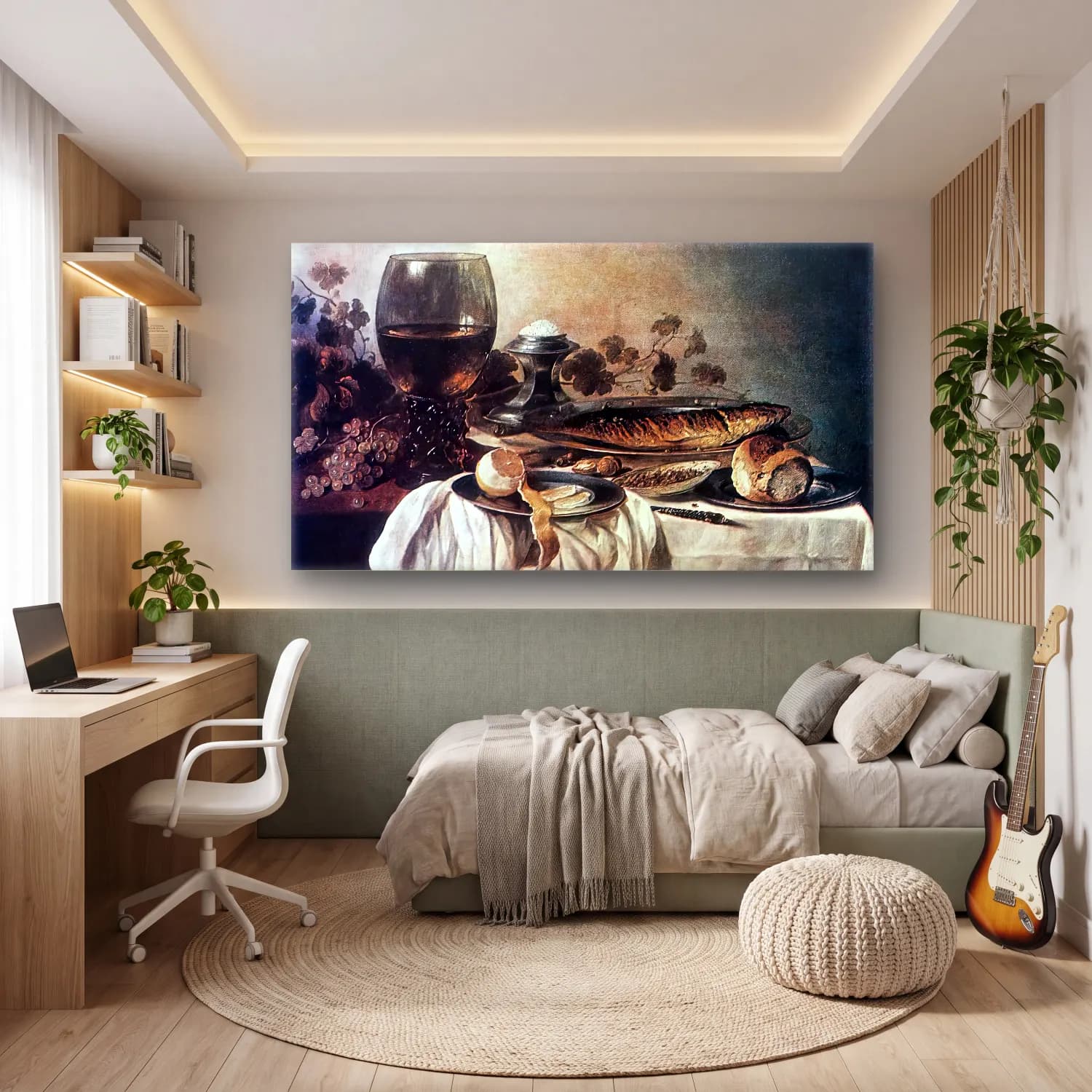 Pieter Claesz – Breakfast-piece cam tablo — genç odasında