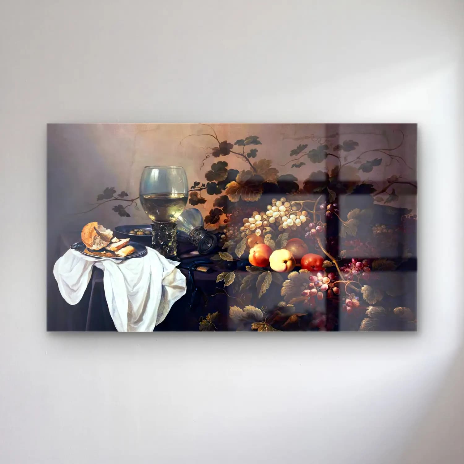 Pieter Claesz – Still-Life with Fruit and Roemer cam tablo — Pieter Claesz – Still-Life with Fruit and Roemer — yağlı boya meyveli natürmort