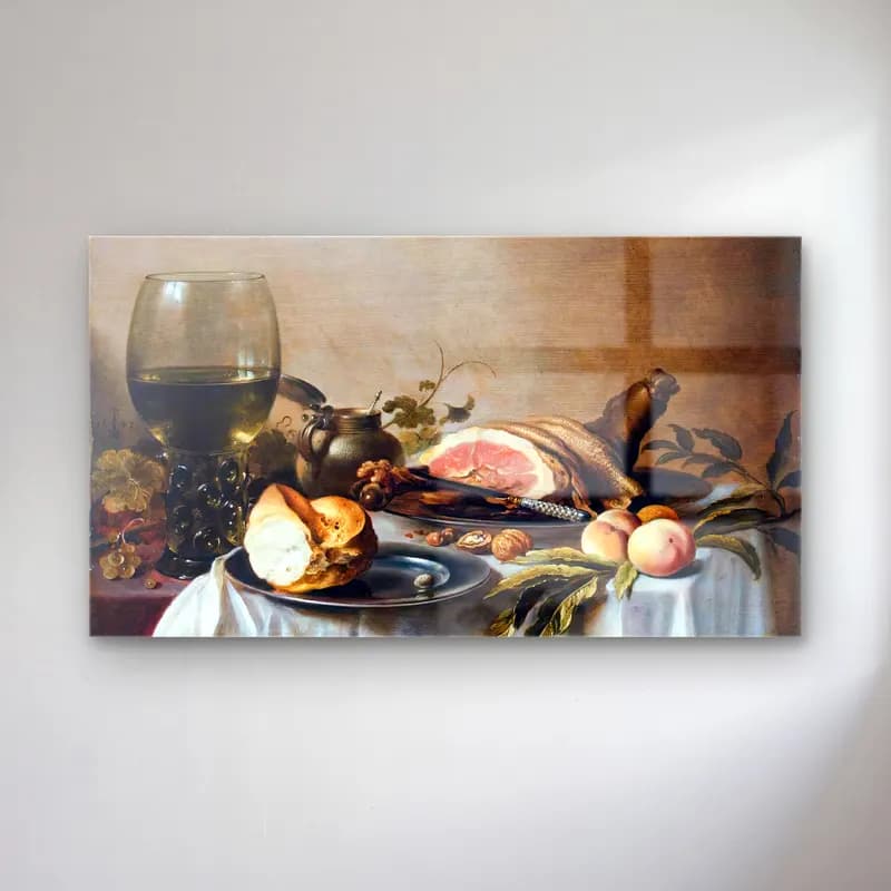 Pieter Claesz – Still-Life cam tablo — Pieter Claesz – Still-Life — yağlı boya meyveli natürmort