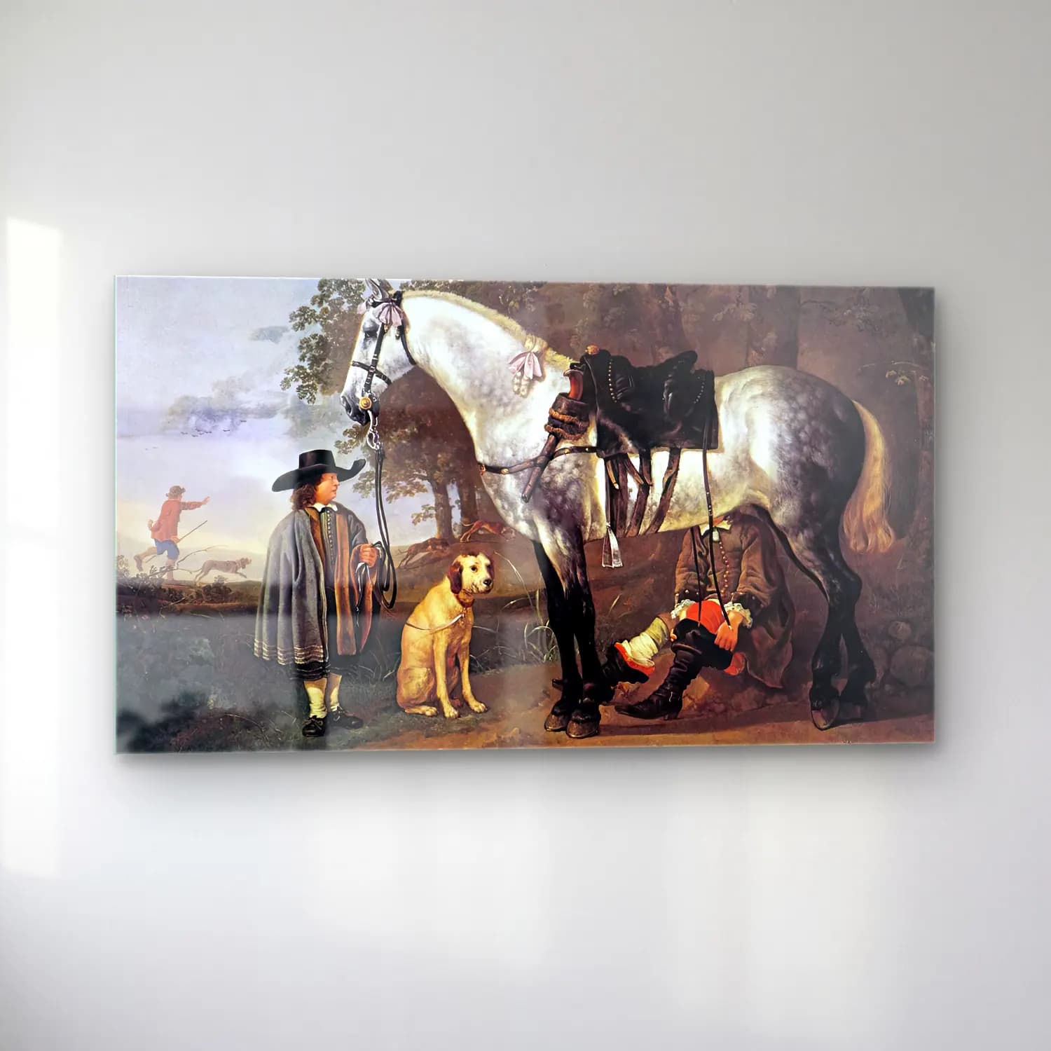 Aelbert Cuyp – Grey Horse in a Landscape cam tablo — sol açıdan görünüm